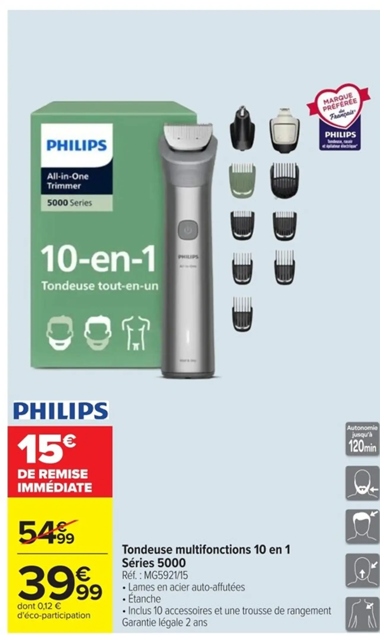 Tondeuse multifonctions 10 en 1 Séries 5000 Philips