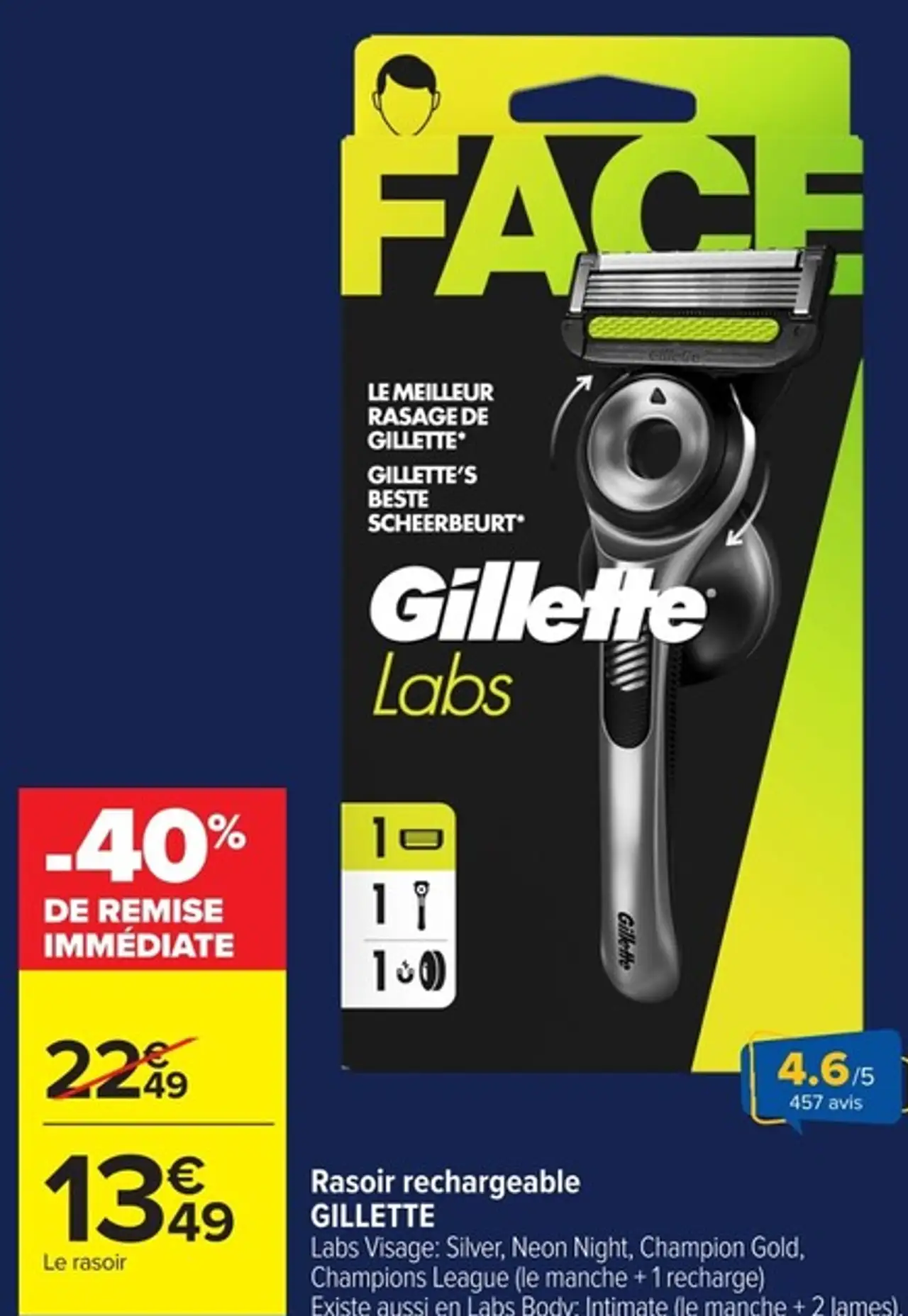 Gillette Labs Rasoir rechargeable