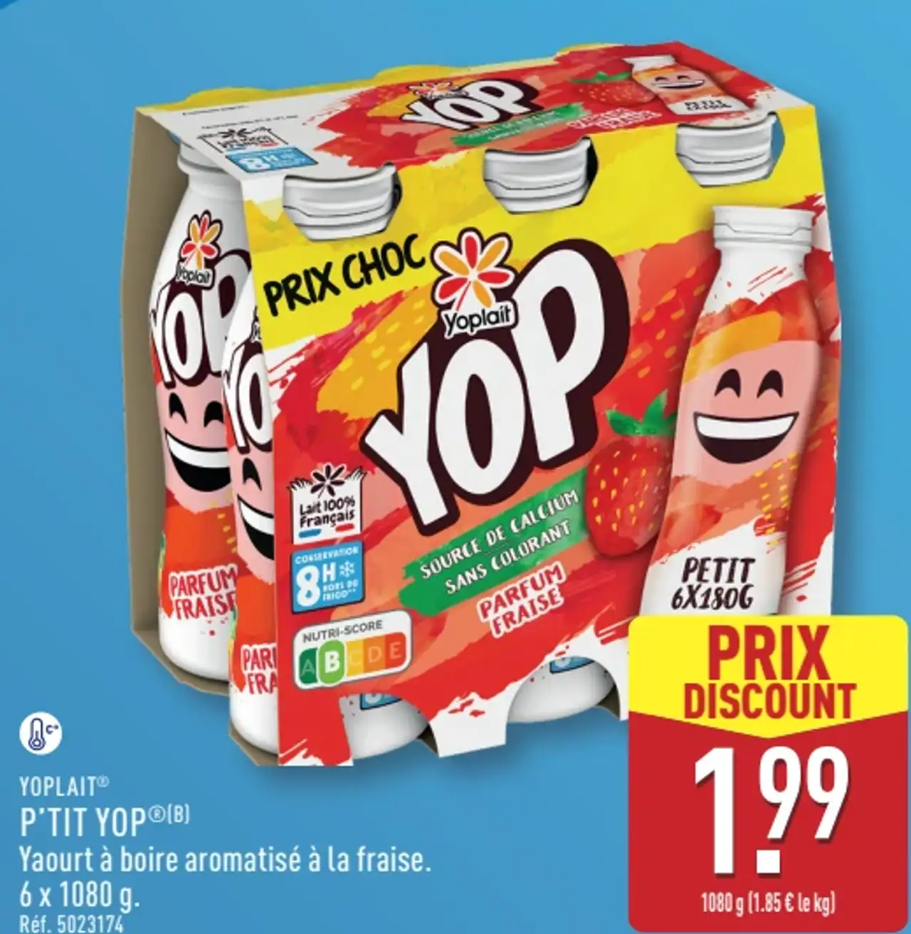 YOPLAIT® P'TIT YOP®(B) Yaourt à boire aromatisé à la fraise