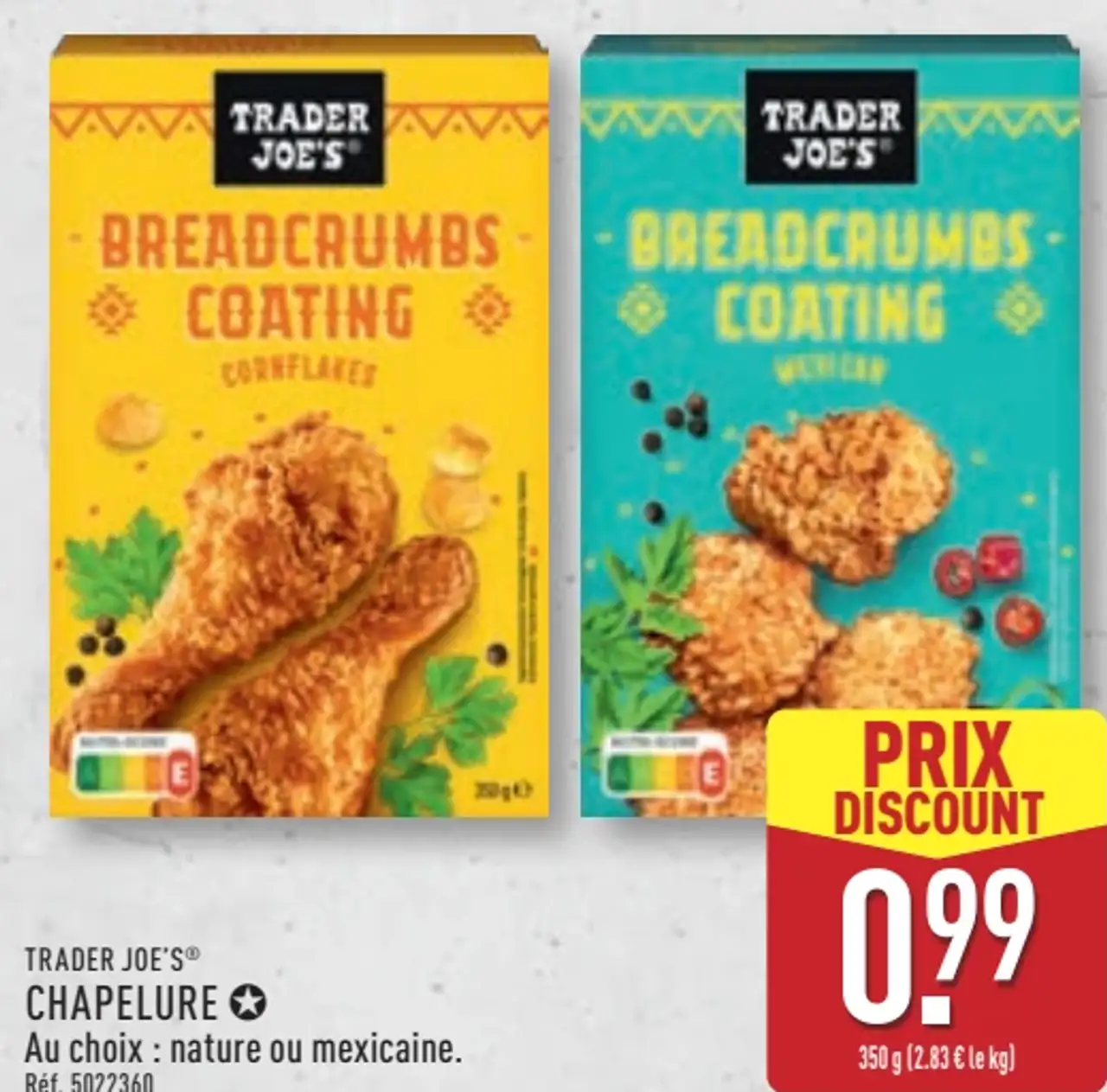 Chapelure Cornflakes ou Mexicaine Trader Joe's