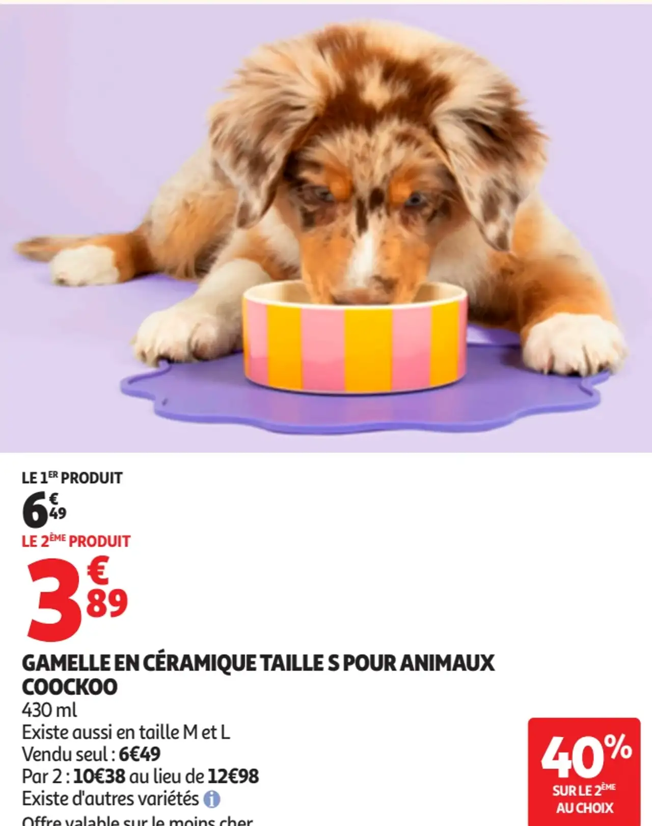 GAMELLE EN CÉRAMIQUE TAILLE S POUR ANIMAUX COOCKOO