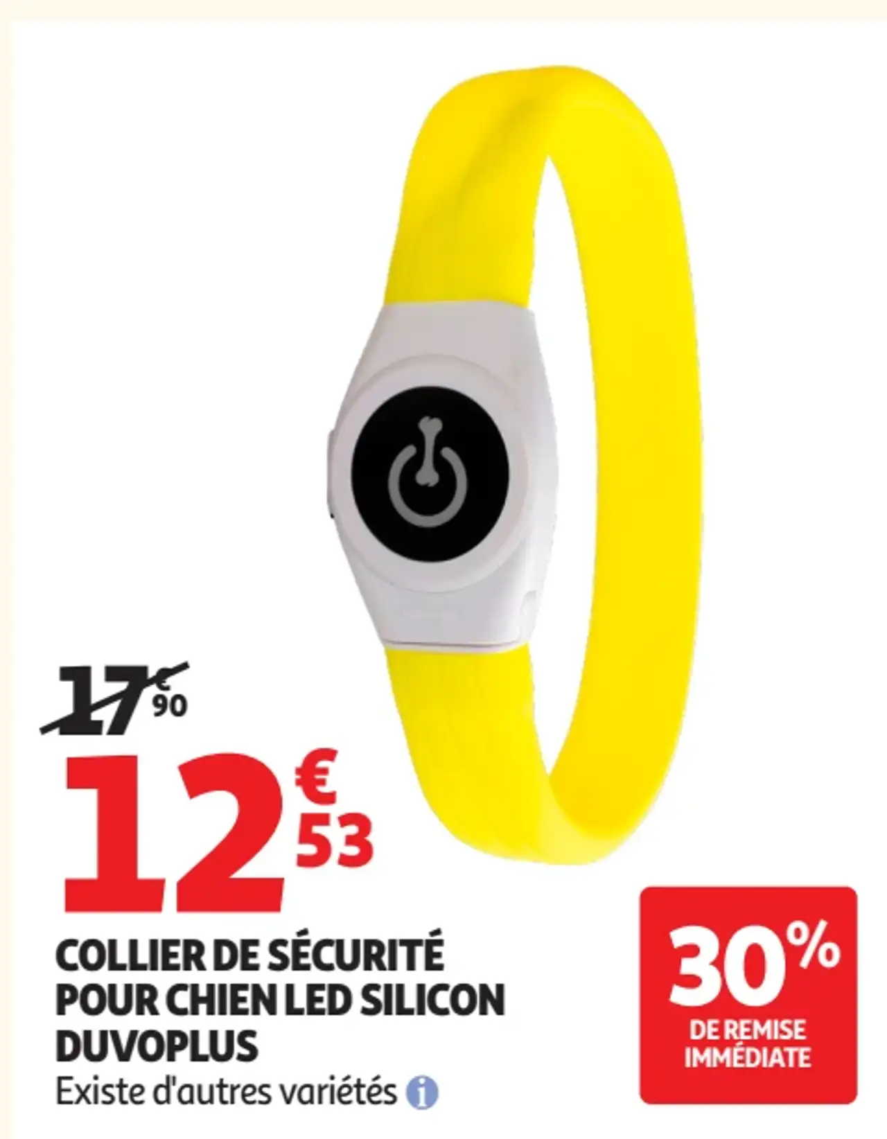 Collier de sécurité pour chien LED silicon Duvoplus