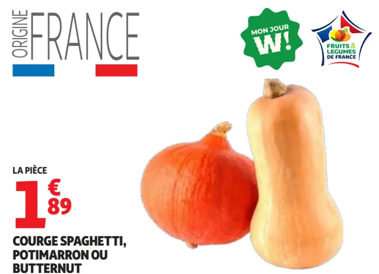 Courge spaghetti, potimarron ou butternut