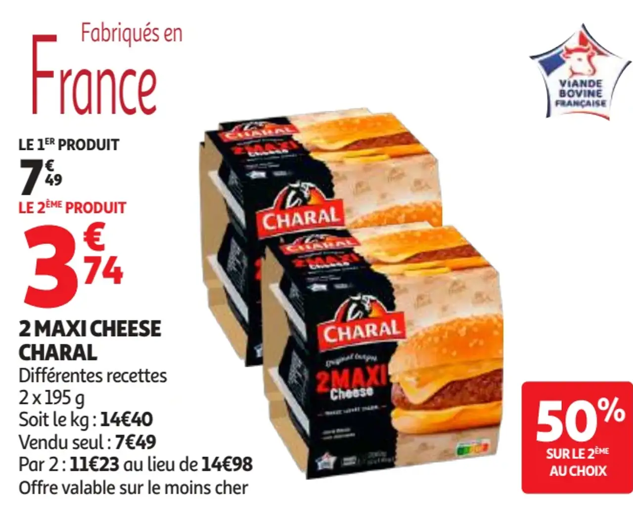 2 Maxi Cheese Charal