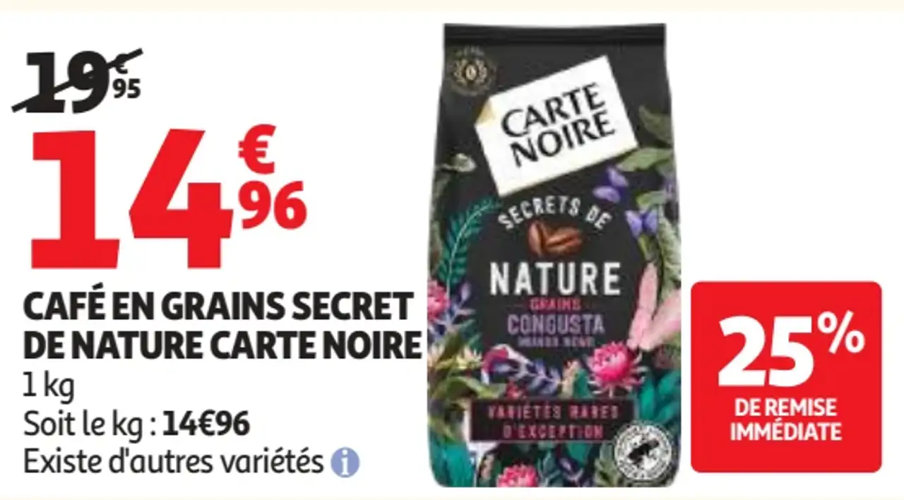 CAFÉ EN GRAINS SECRET DE NATURE CARTE NOIRE