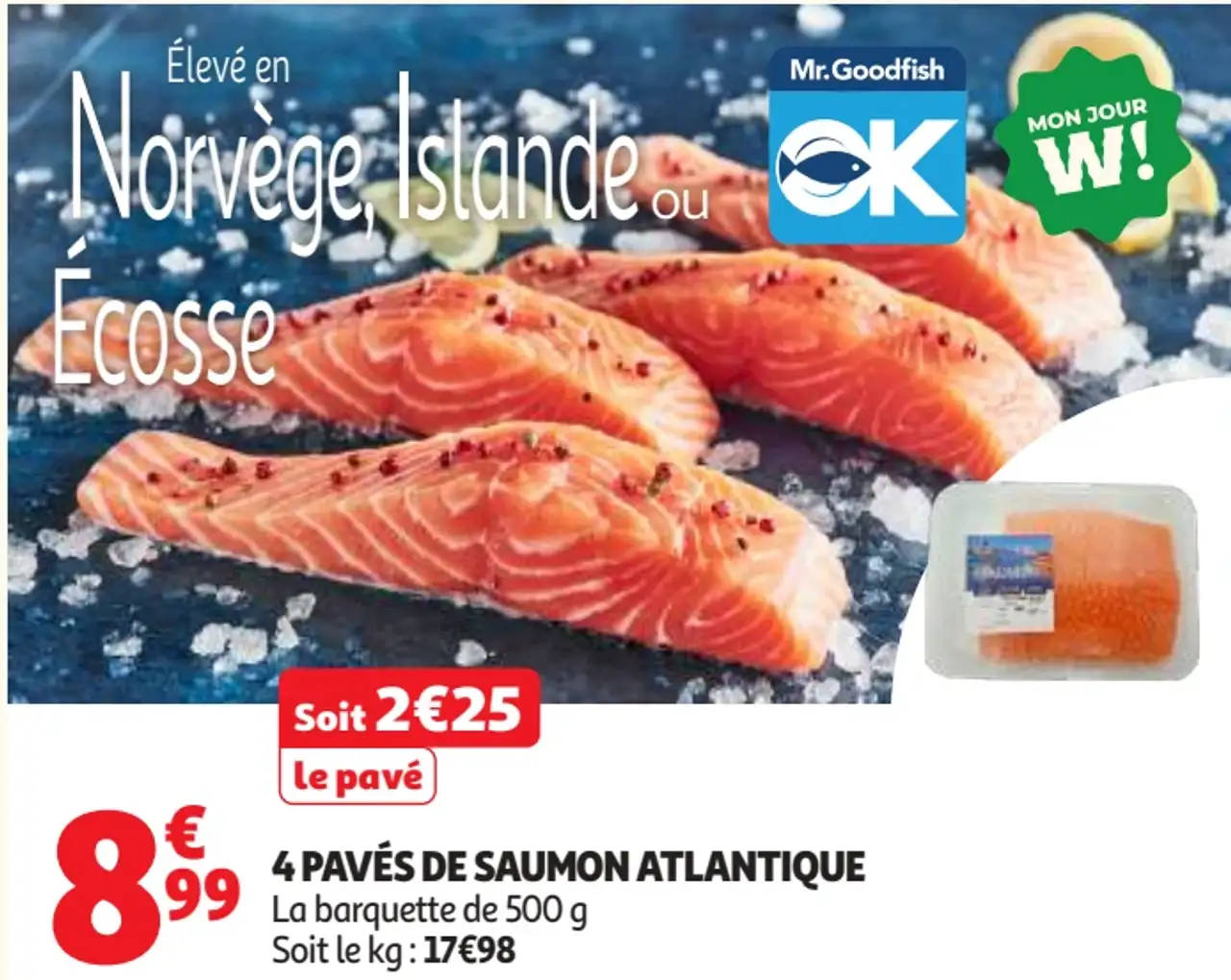 4 Pavés de saumon Atlantique