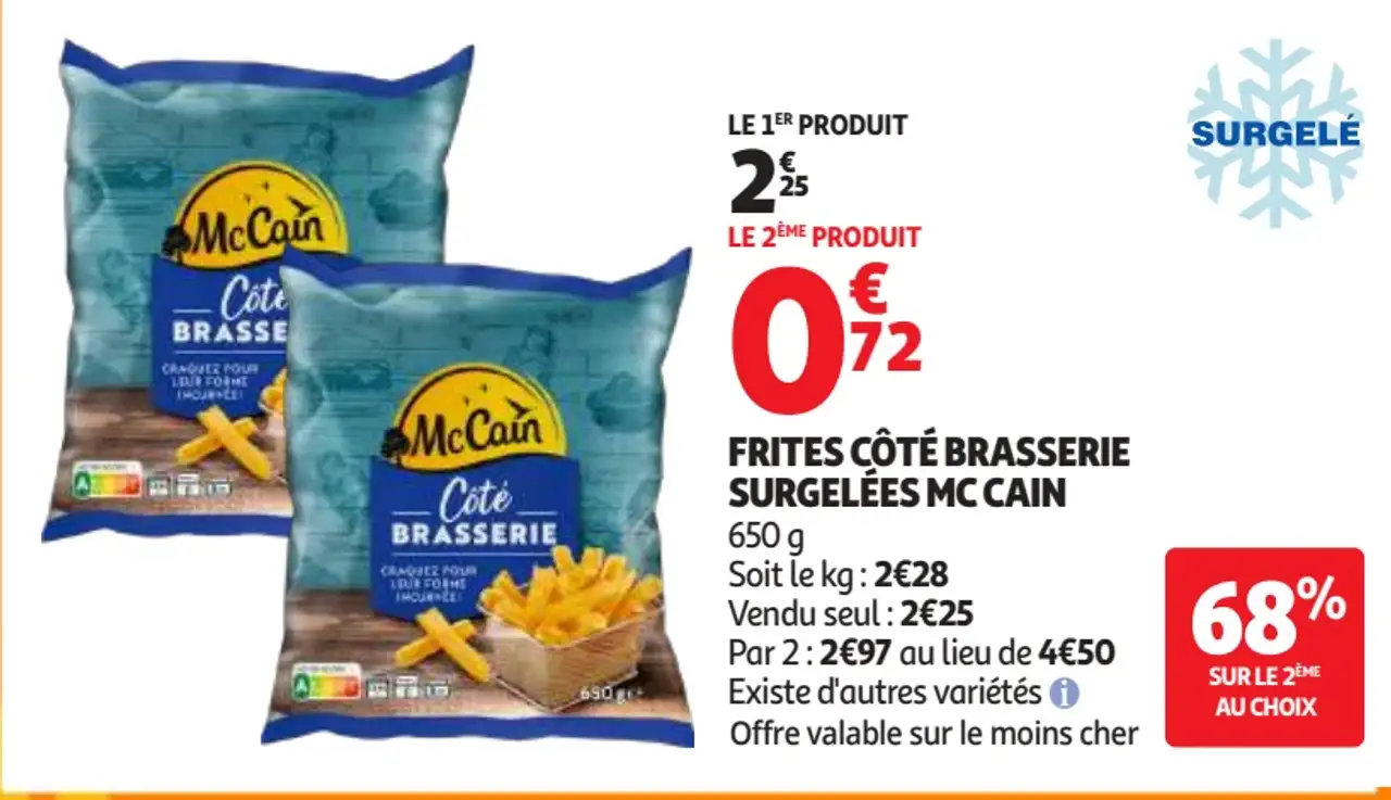 FRITES CÔTÉ BRASSERIE SURGELÉES MC CAIN