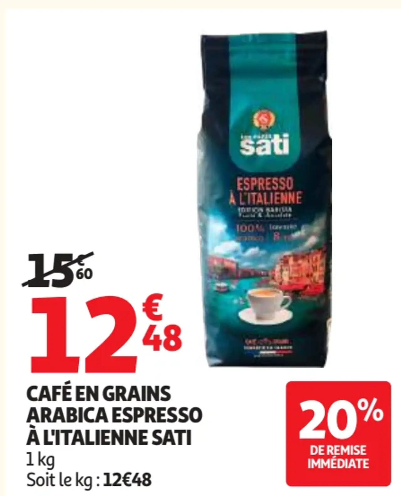 CAFÉ EN GRAINS ARABICA ESPRESSO À L'ITALIENNE SATI