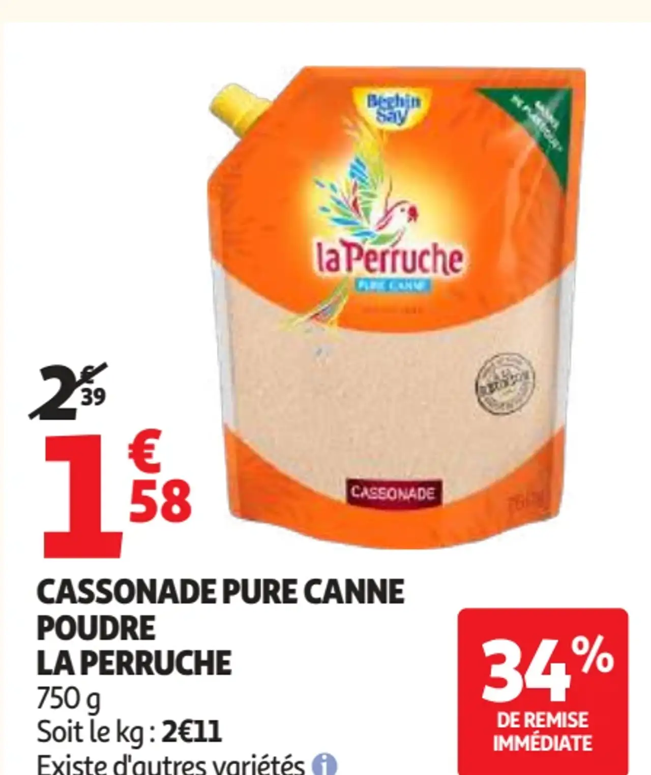 Cassonade Pure Canne Poudre La Perruche