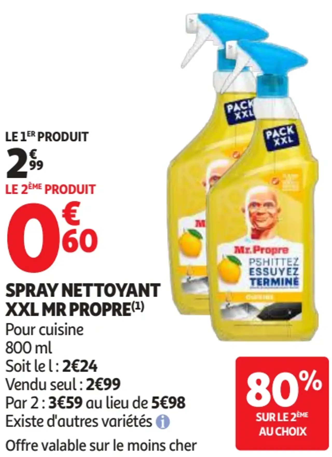 Spray Nettoyant XXL Mr Propre Pour cuisine