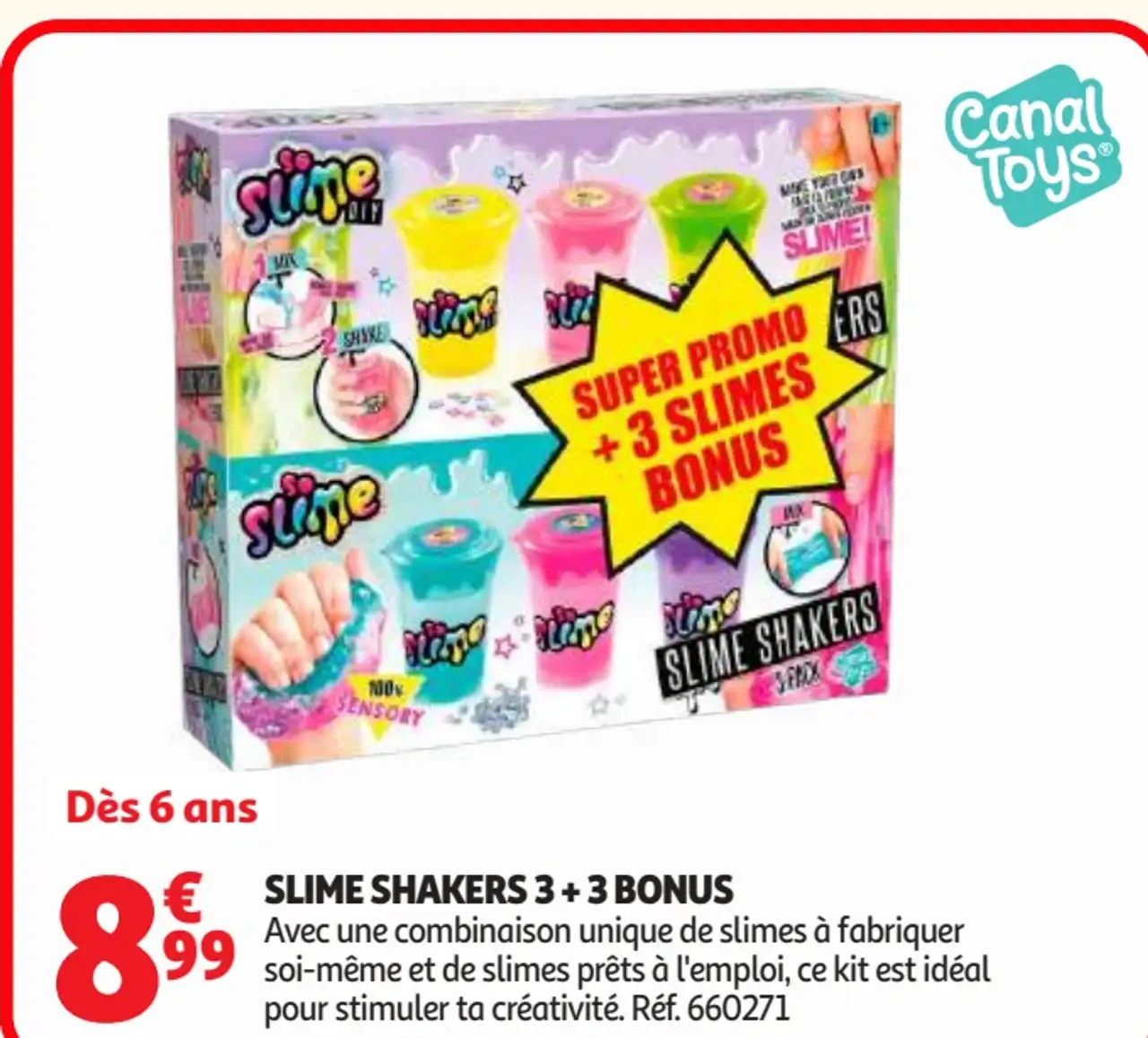 Slime Shakers 3 + 3 bonus Canal Toys