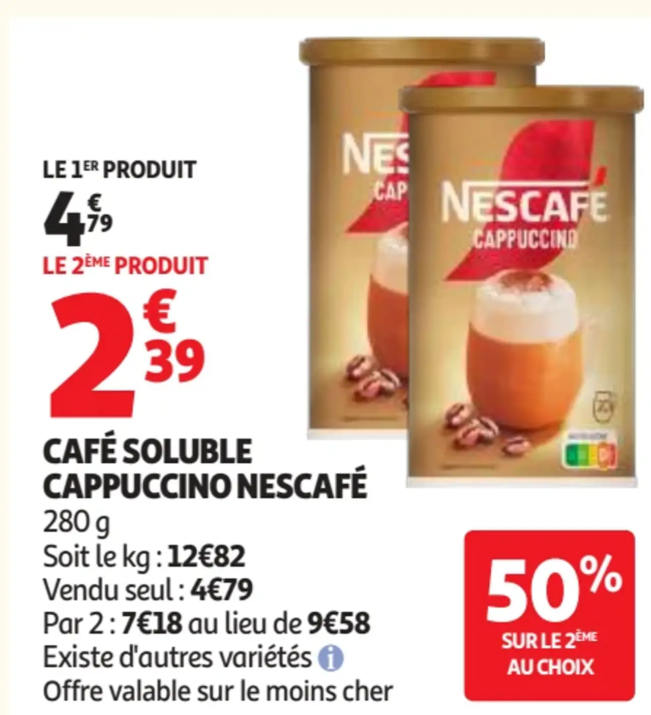 Café soluble cappuccino Nescafé