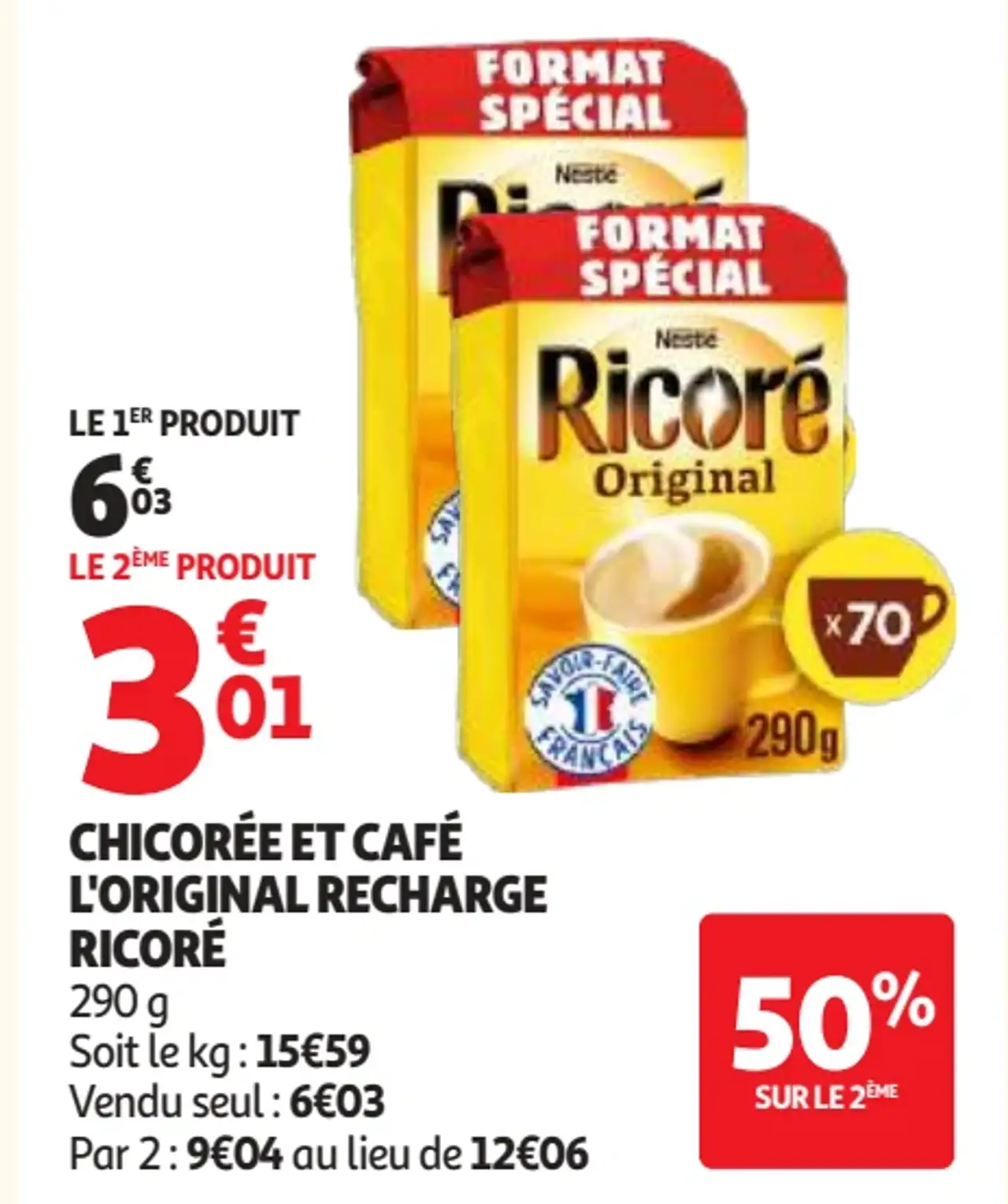 Chicorée et café l'original recharge Ricoré