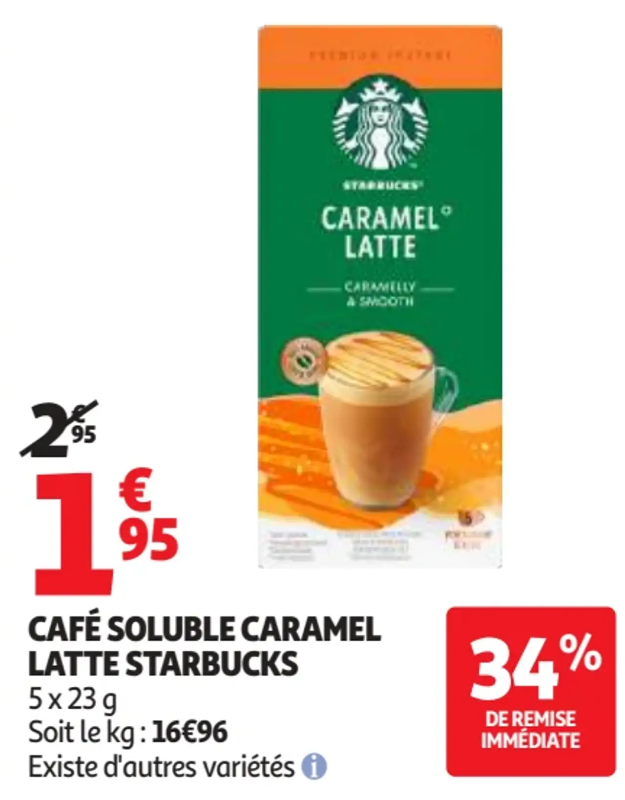 Café soluble caramel latte Starbucks