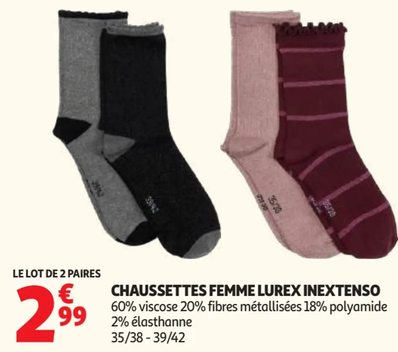 Chaussettes Femme Lurex Inextenso