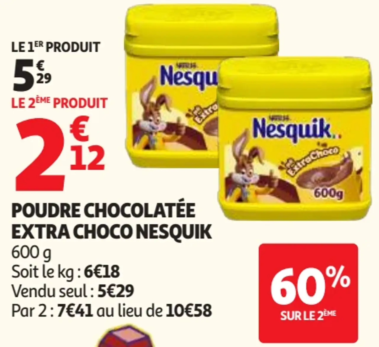 Poudre chocolatée Extra Choco Nesquik