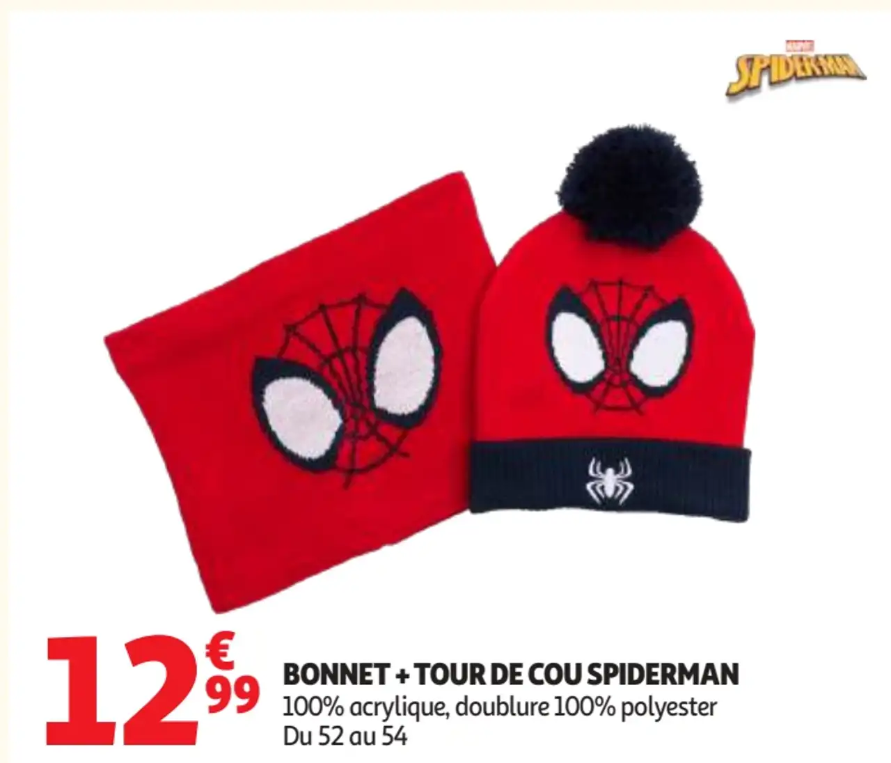 Bonnet + tour de cou Spiderman