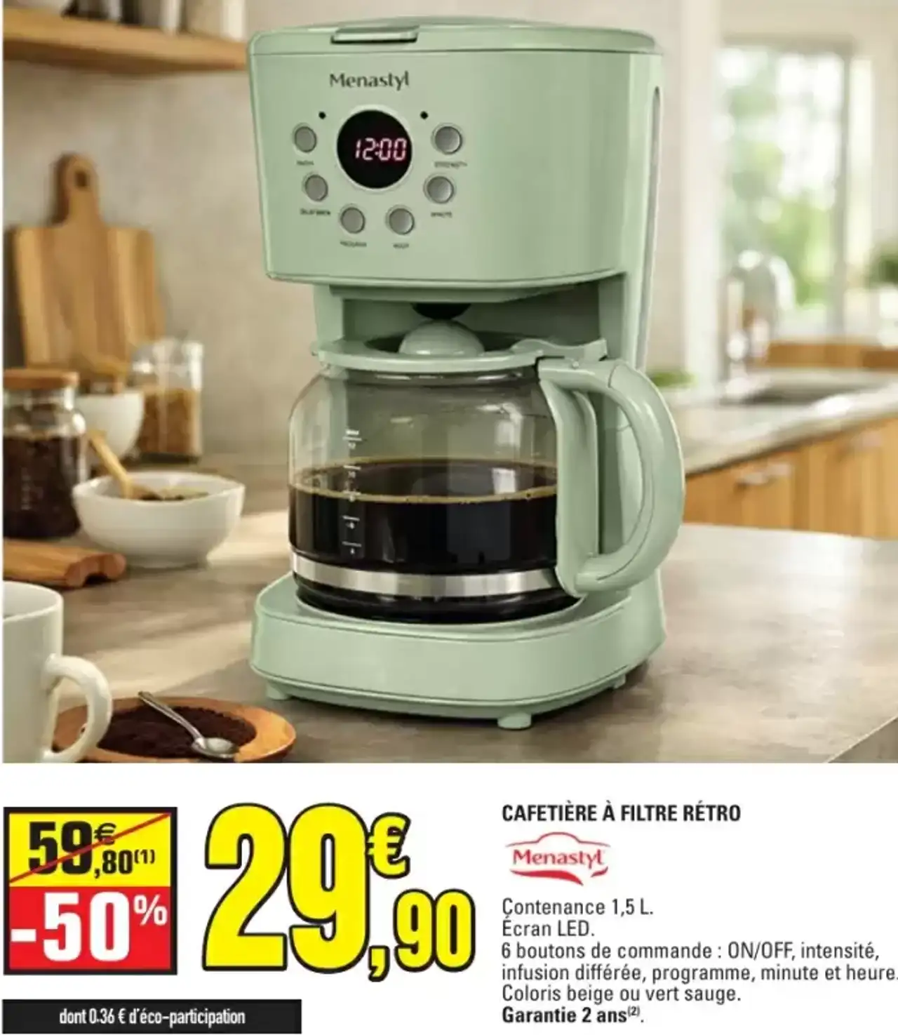 Cafetière à Filtre Rétro Menastyl