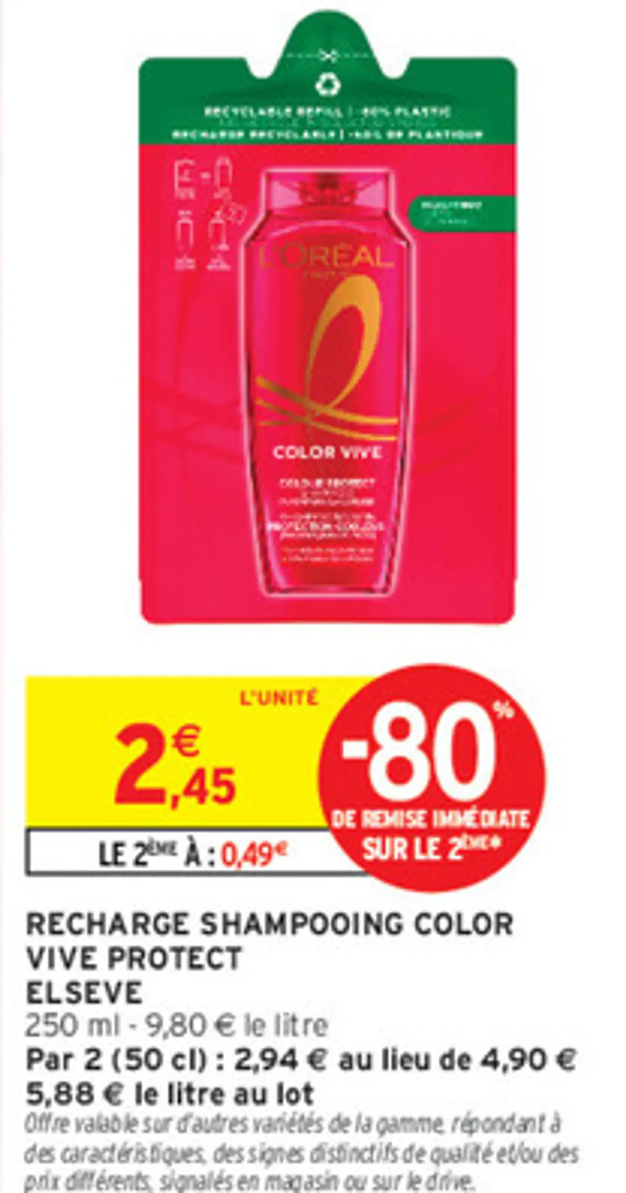 RECHARGE SHAMPOOING COLOR VIVE PROTECT ELSEVE