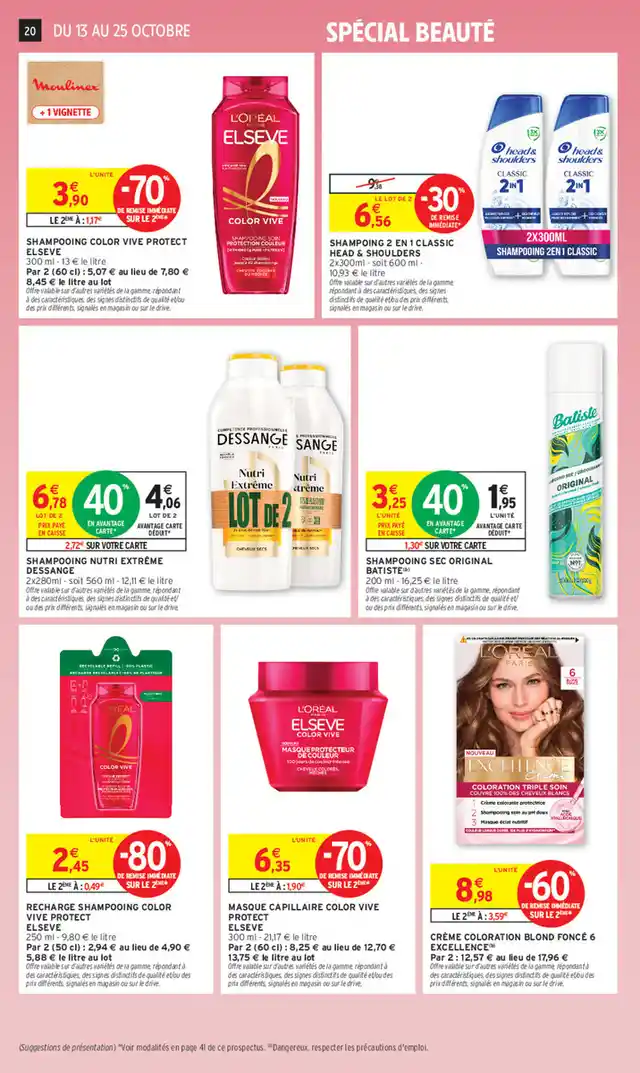 newspaper image - RECHARGE SHAMPOOING COLOR VIVE PROTECT ELSEVE - Intermarché Super