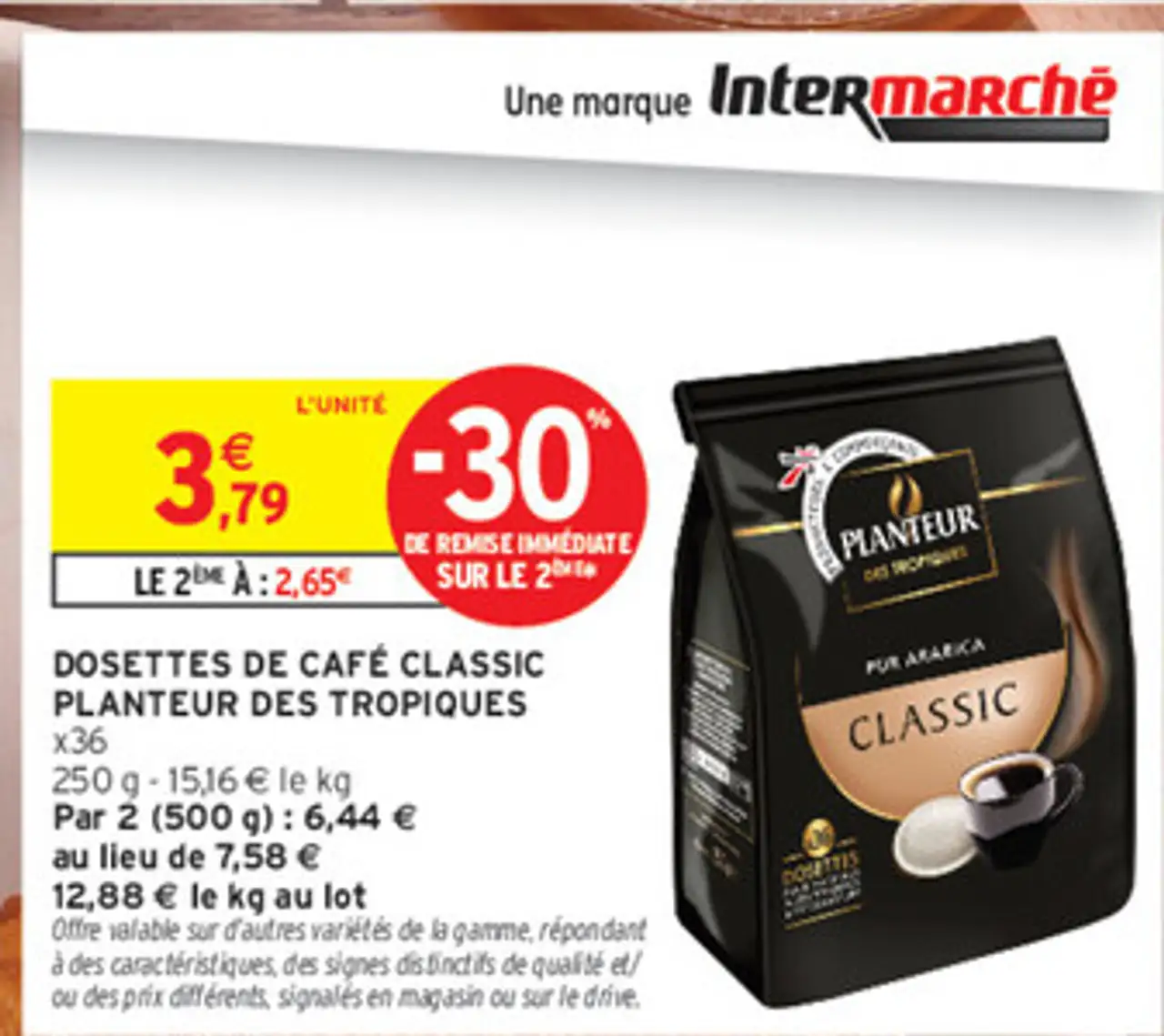 DOSETTES DE CAFÉ CLASSIC PLANTEUR DES TROPIQUES