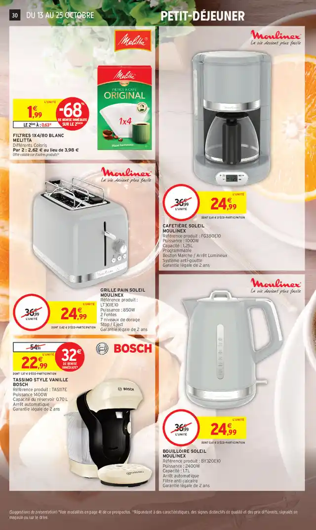 newspaper image - Cafetière Soleil Moulinex FG380E10 - Intermarché Super