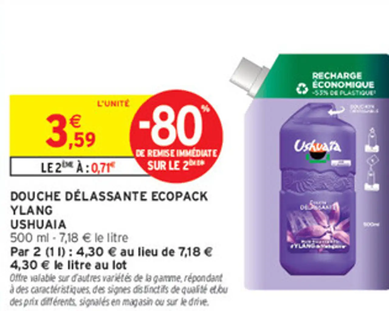 Douche délassante ecopack ylang Ushuaïa