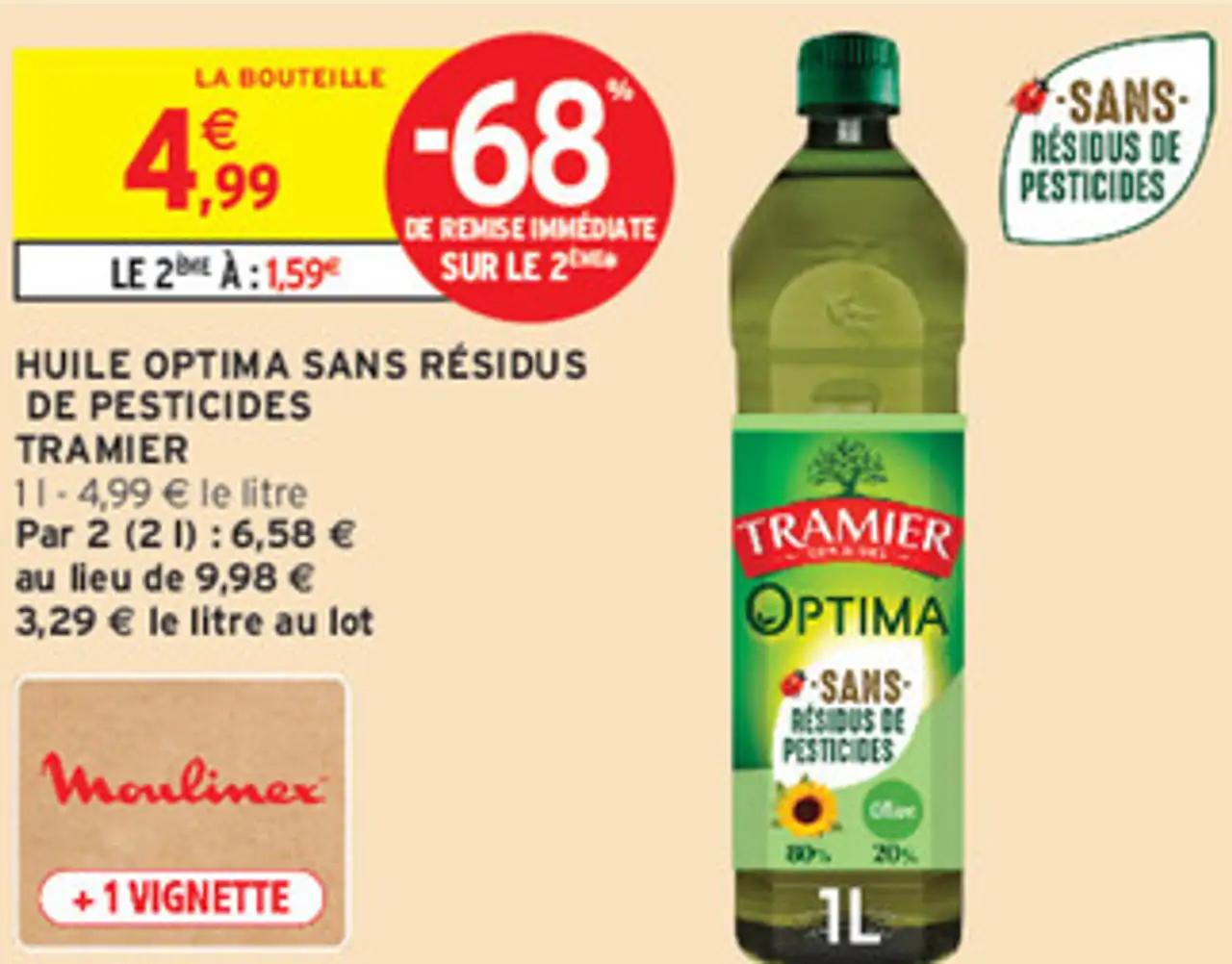 HUILE OPTIMA SANS RÉSIDUS DE PESTICIDES TRAMIER