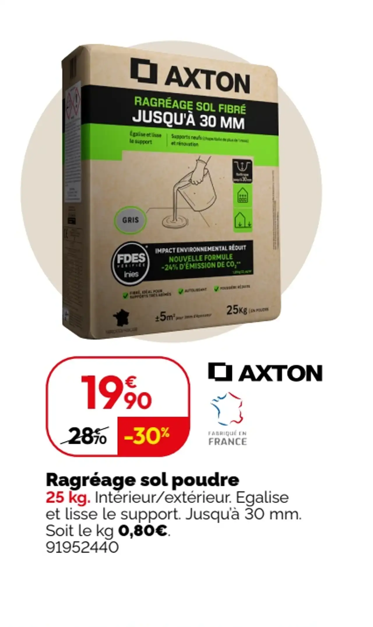 Ragréage sol poudre AXTON