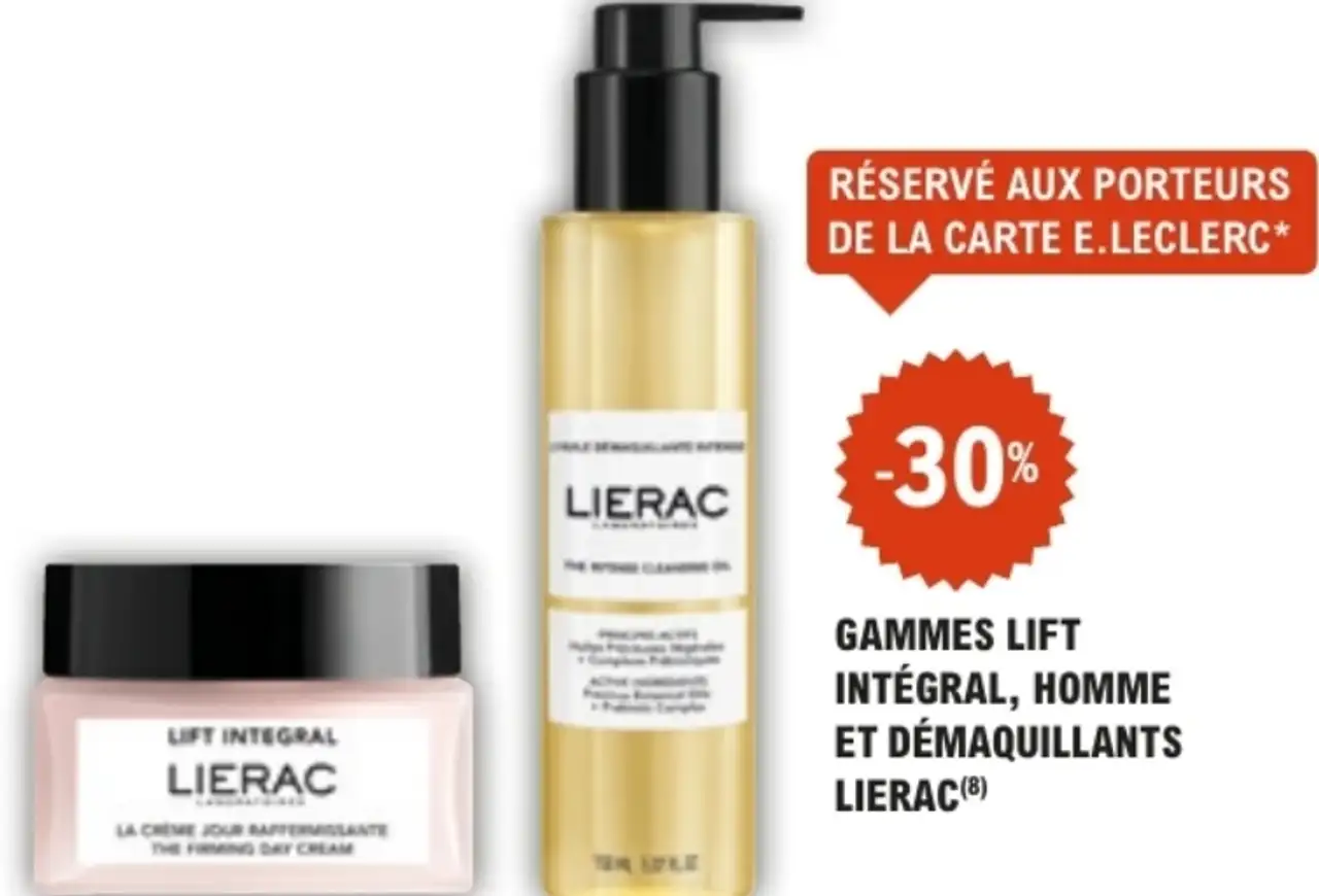 Gammes Lift Intégral, Homme et Démaquillants Lierac