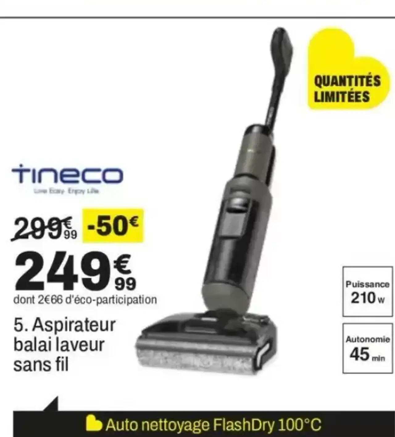 5. Aspirateur balai laveur sans fil Tineco Tifloi6plusg