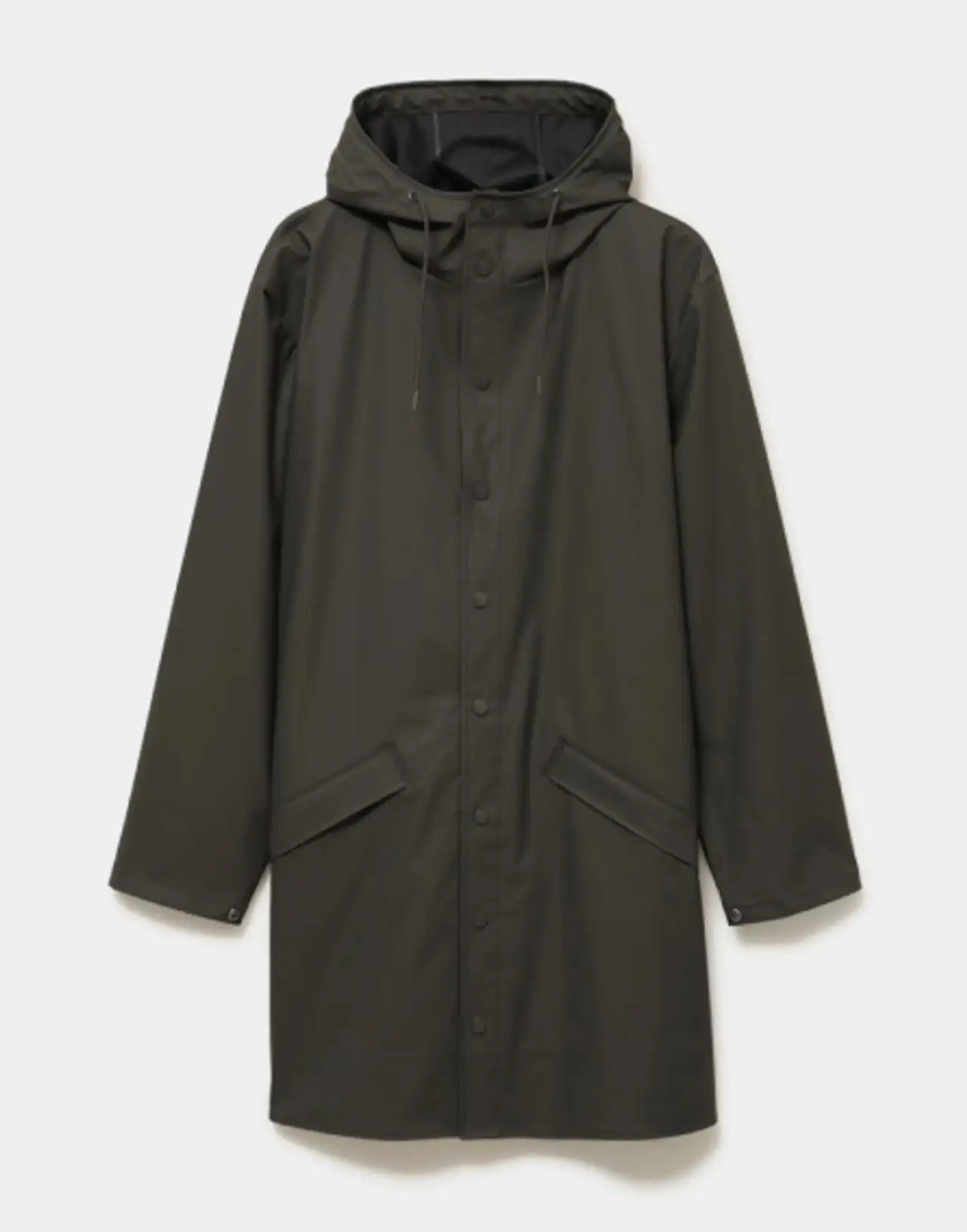 Parka imperméable coupe-vent à capuche vert kaki homme Trappeur