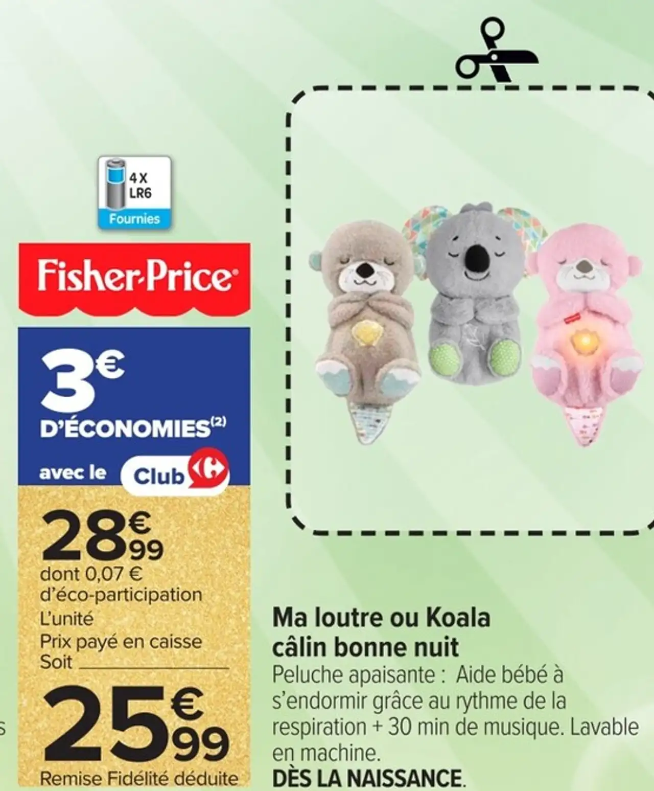 Ma loutre ou Koala câlin bonne nuit Fisher-Price
