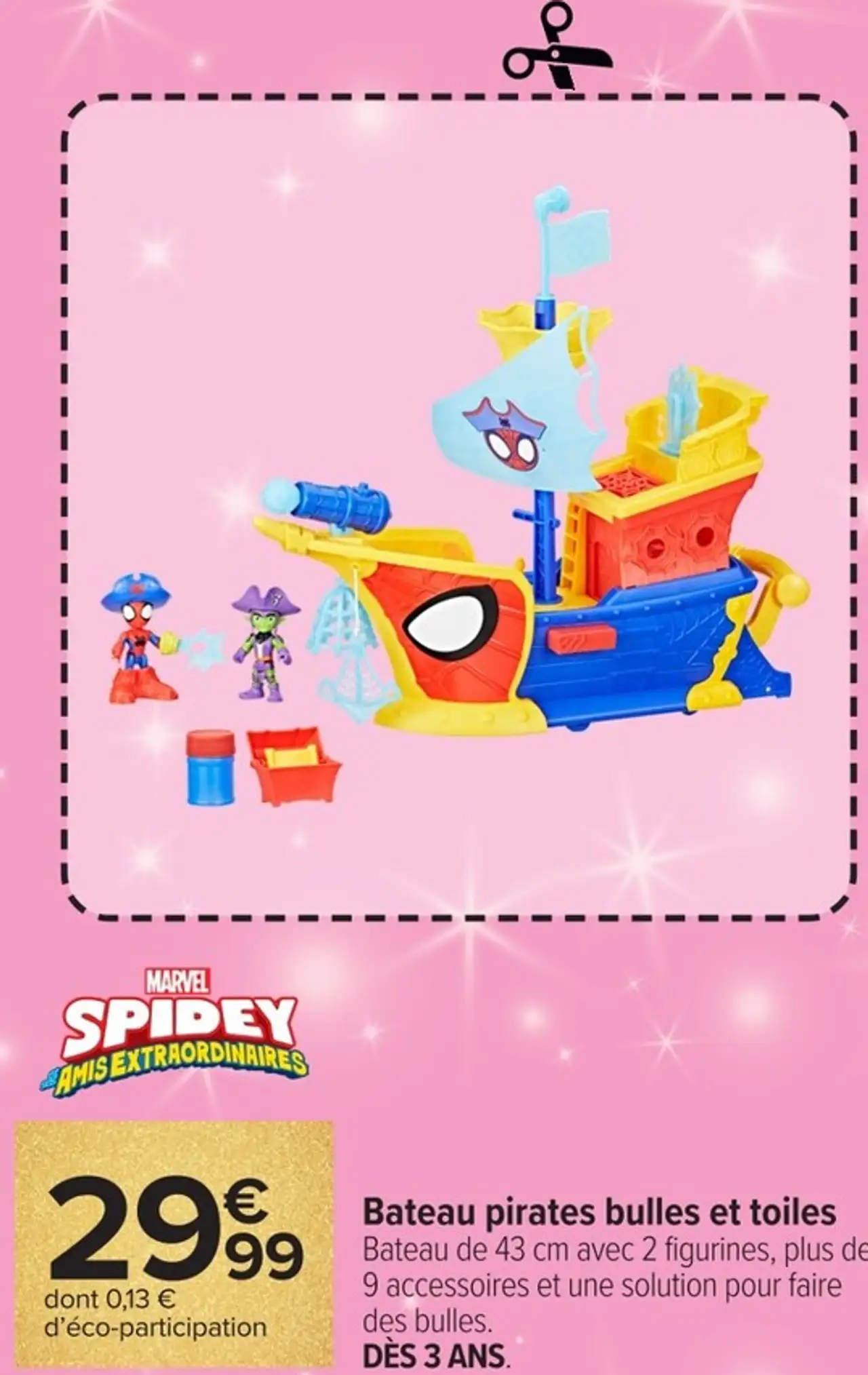 Bateau pirates bulles et toiles Marvel Spidey et ses Amis Extraordinaires