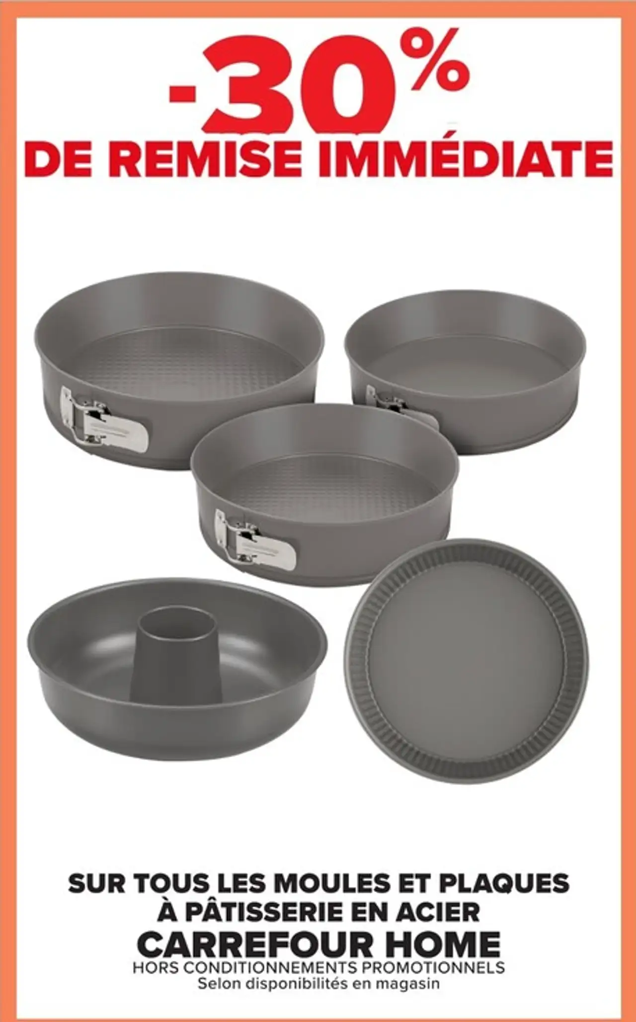 Tous les moules et plaques à pâtisserie en acier Carrefour Home