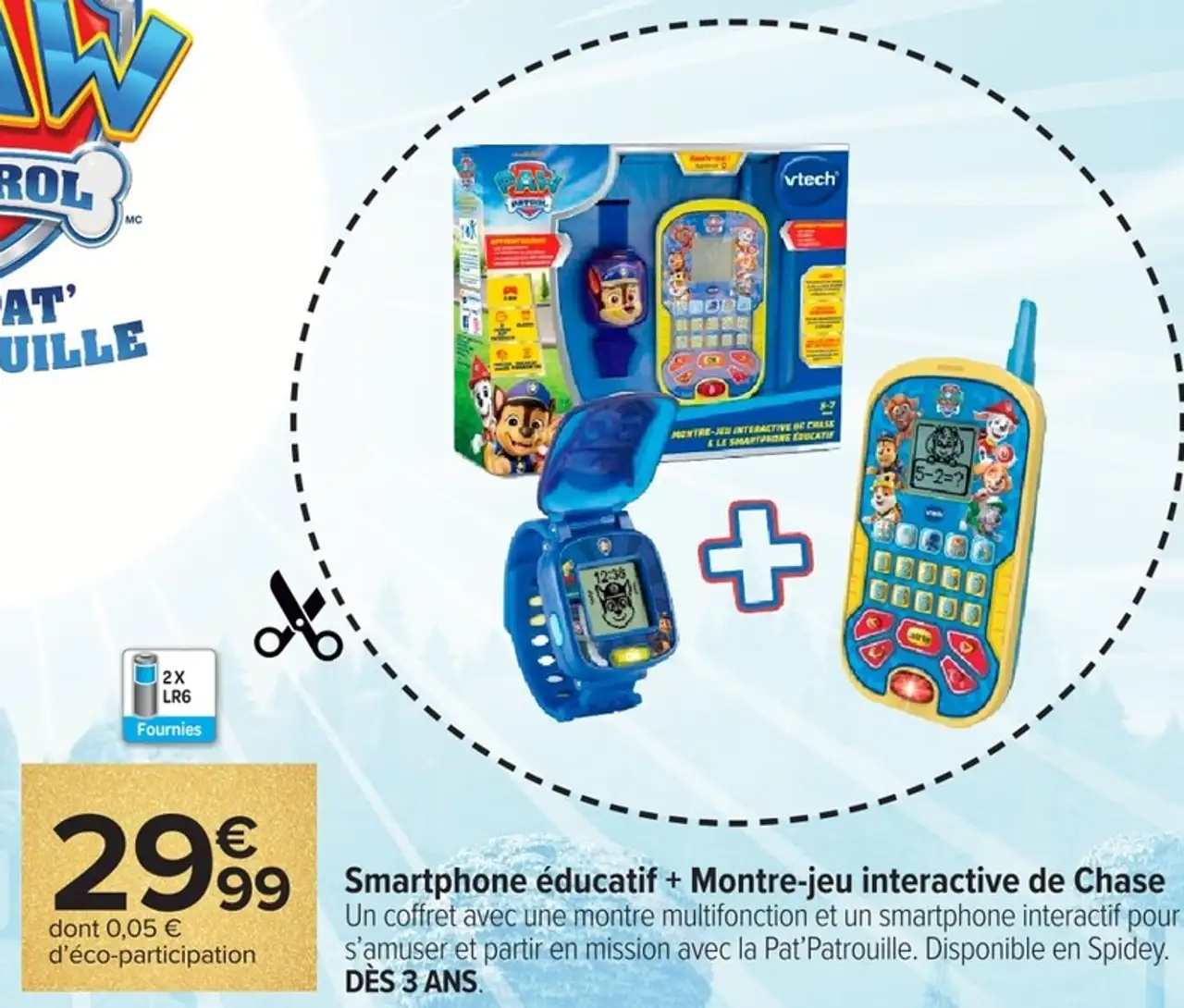 Smartphone éducatif + Montre-jeu interactive de Chase Pat'Patrouille