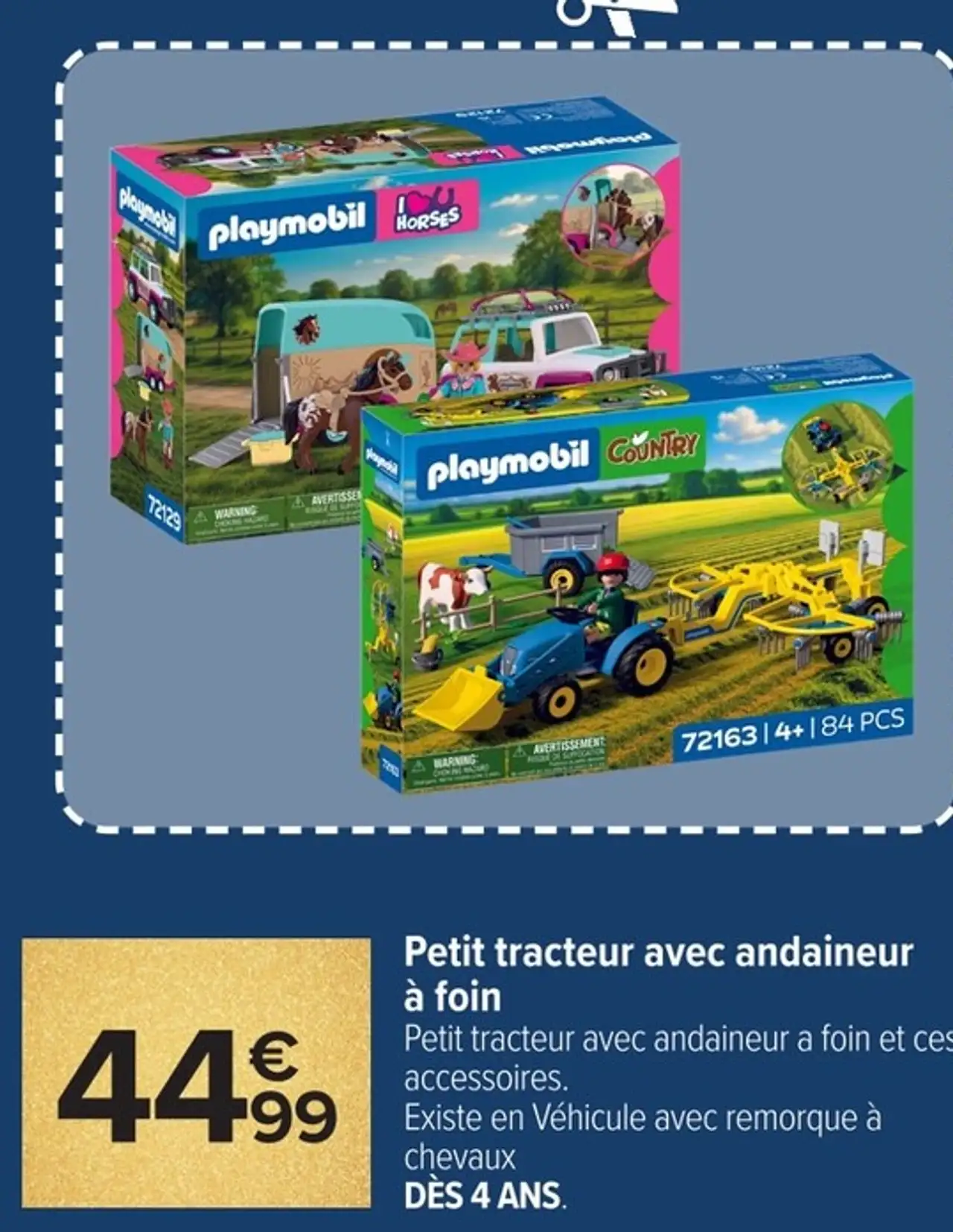 Playmobil Country / Horses Petit tracteur avec andaineur à foin