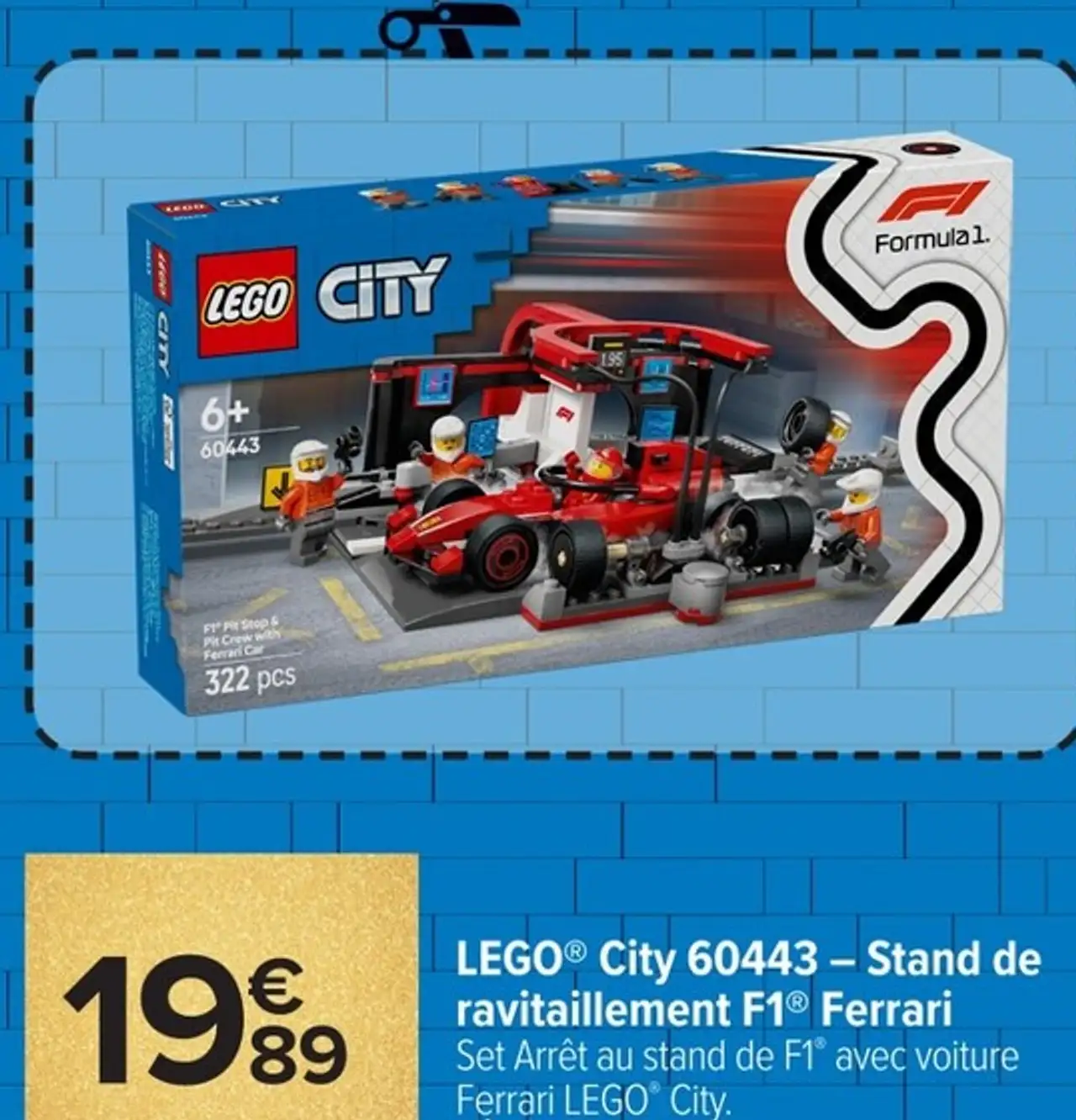 LEGO® City 60443 – Stand de ravitaillement F1® Ferrari