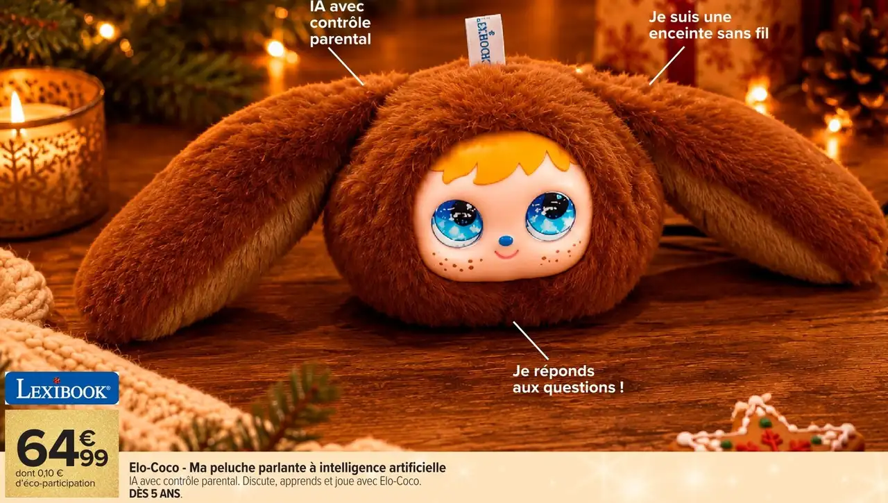 Elo-Coco - Ma peluche parlante à intelligence artificielle Lexibook