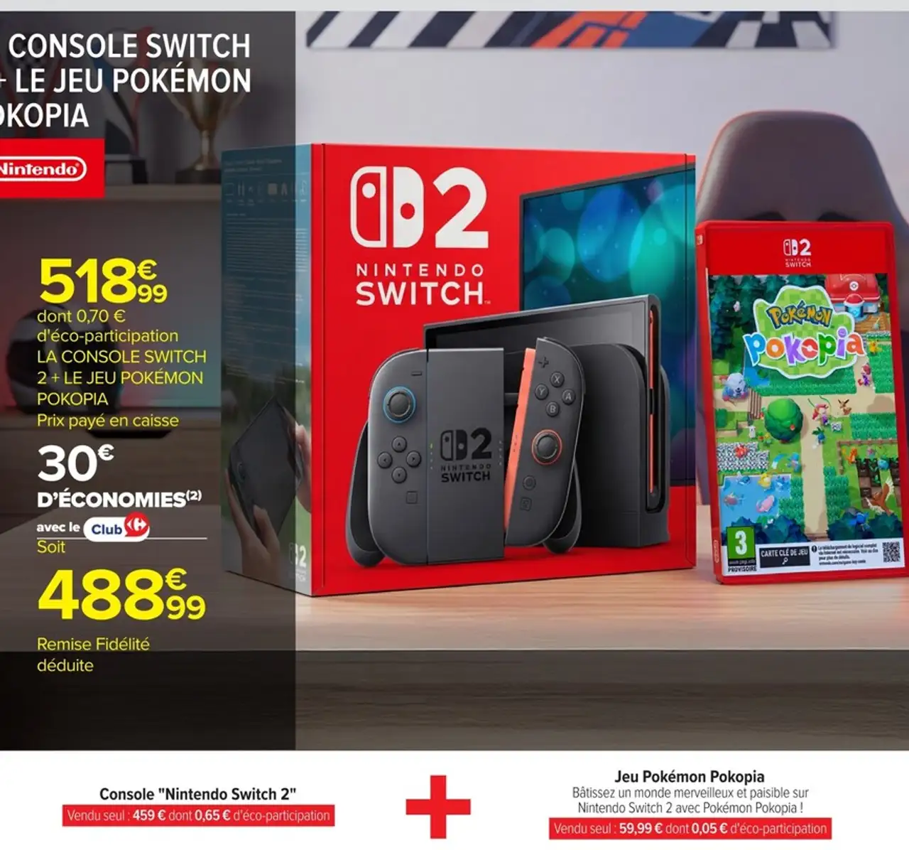 Pack Nintendo Switch 2 + Jeu Pokémon Pokopia