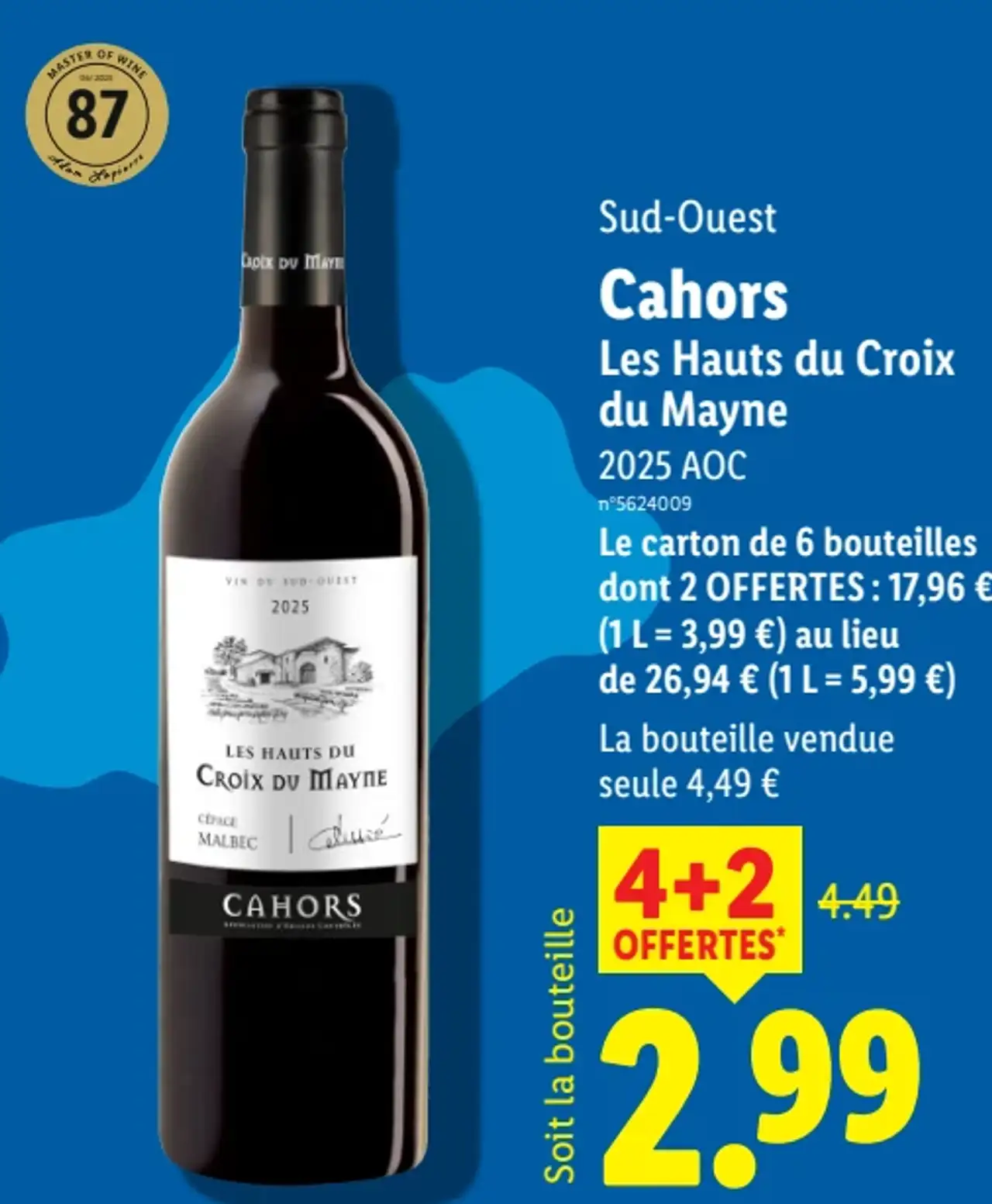 Cahors Les Hauts du Croix du Mayne 2025 AOC