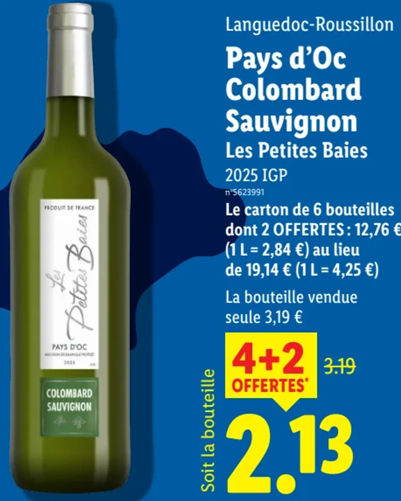 Pays d'Oc Colombard Sauvignon Les Petites Baies 2025 IGP
