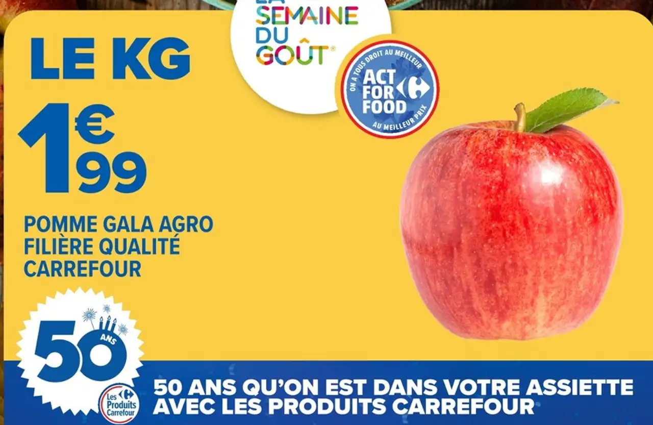 Pomme Gala Agro Filière Qualité Carrefour