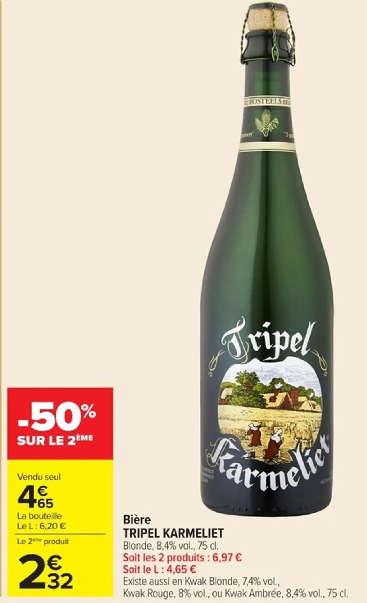 Bière TRIPEL KARMELIET Blonde