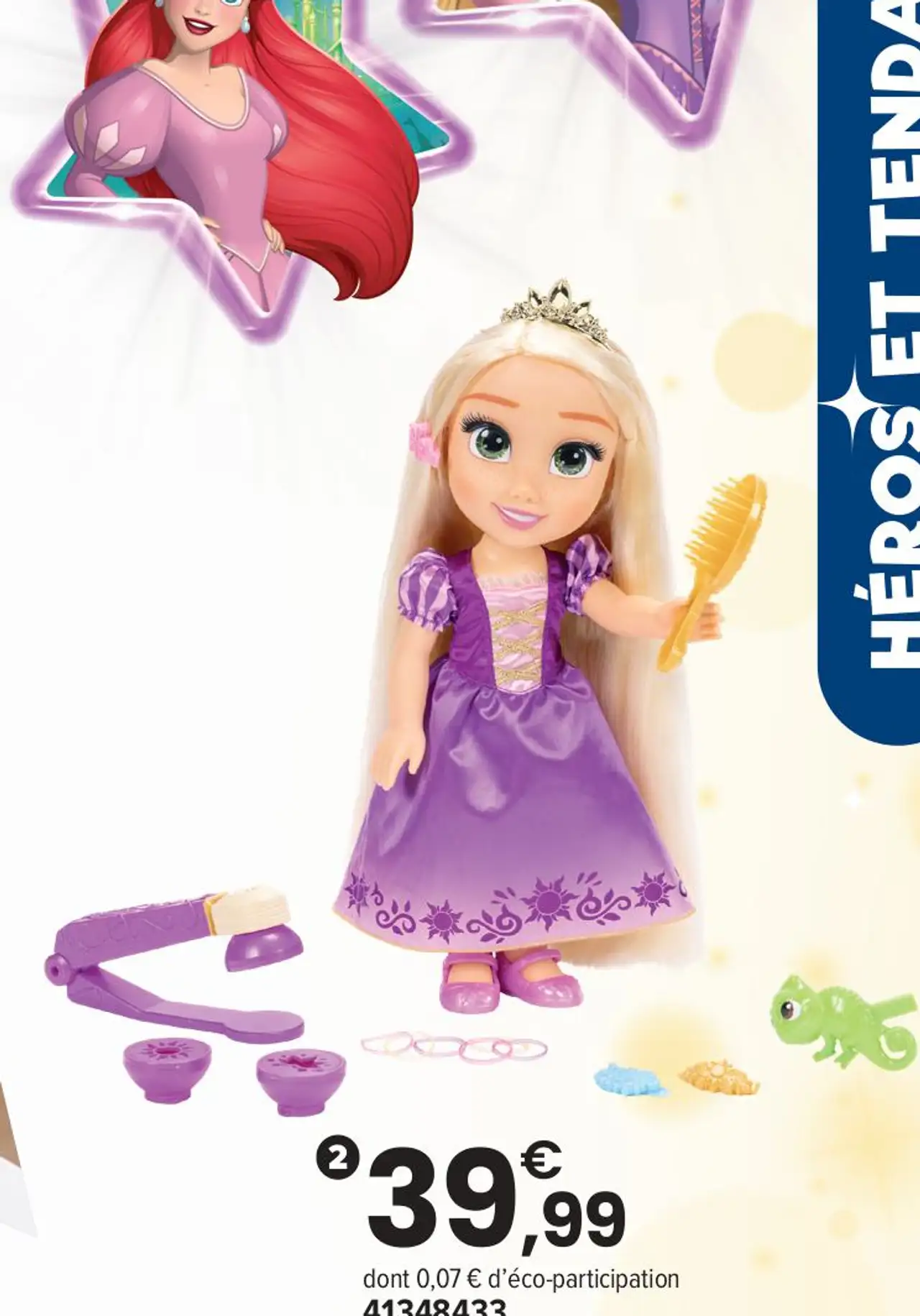 Poupée Raiponce et ses cheveux magiques Disney Princess