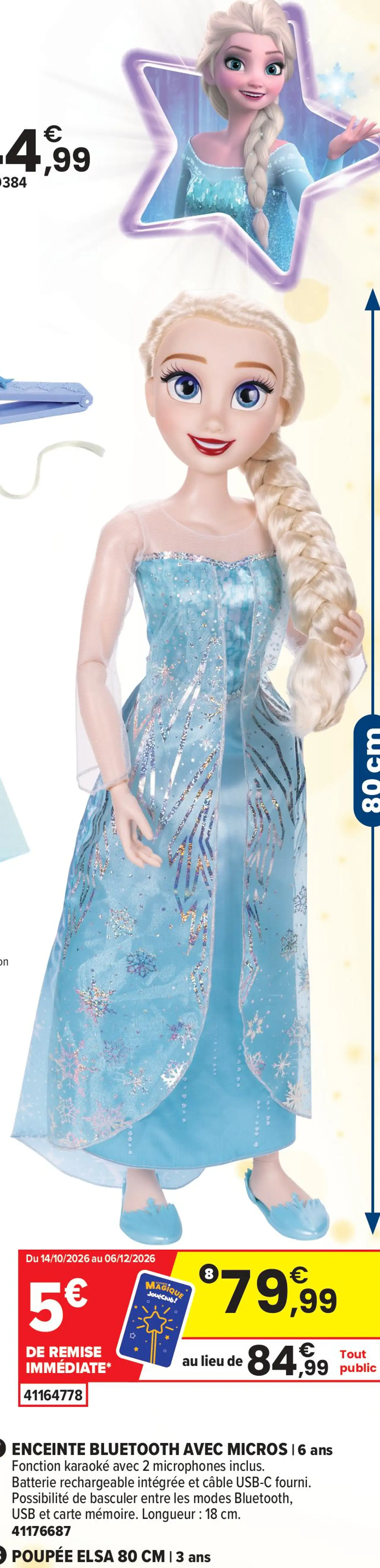 Poupée Elsa 80 cm Disney La Reine des Neiges