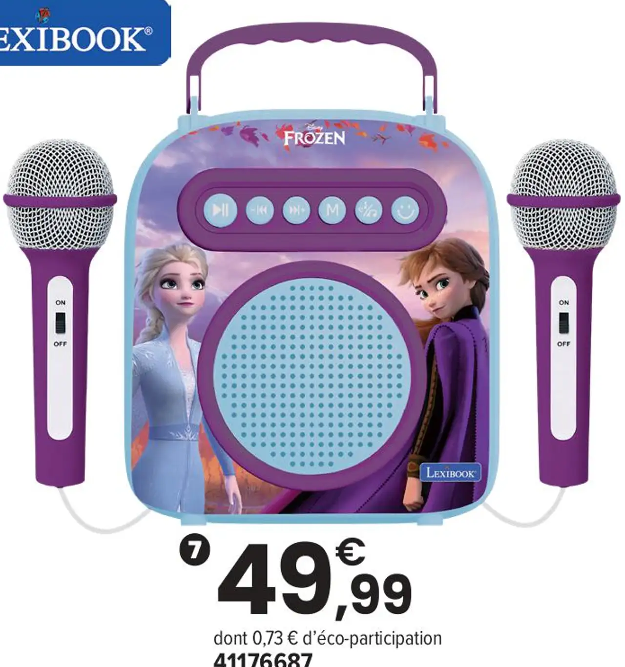 Enceinte Bluetooth avec micros Lexibook Disney La Reine des Neiges