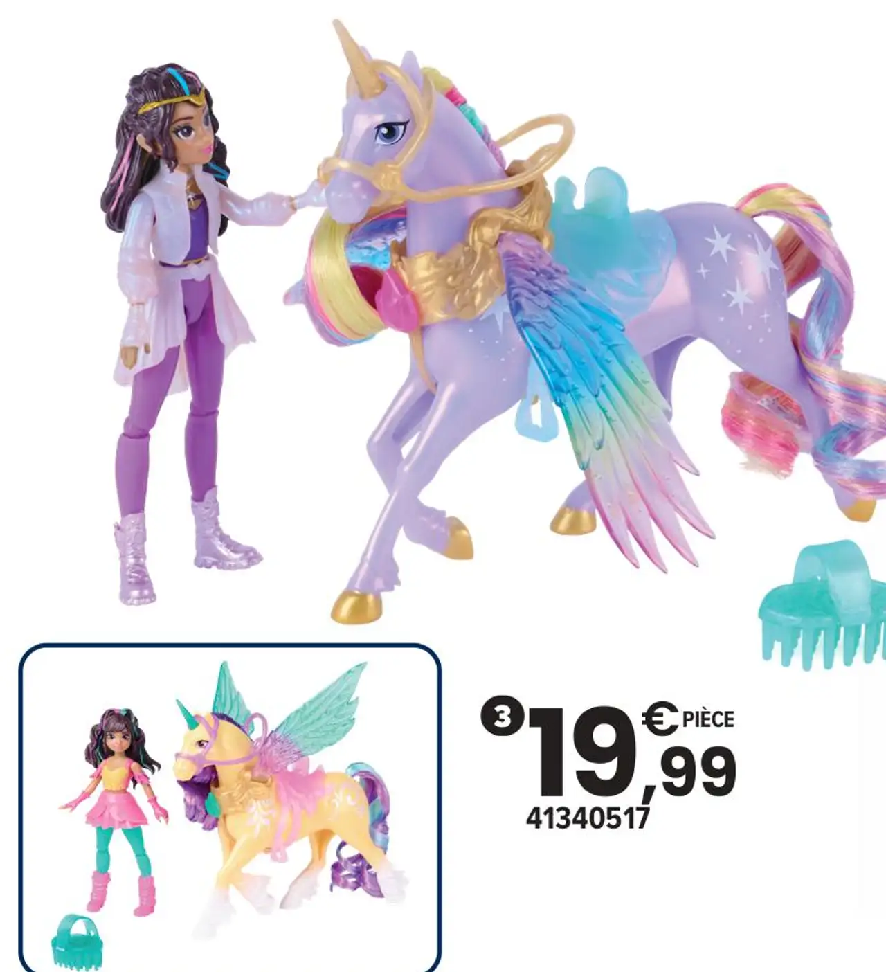 Poupée et licorne ailes magiques L'École des licornes