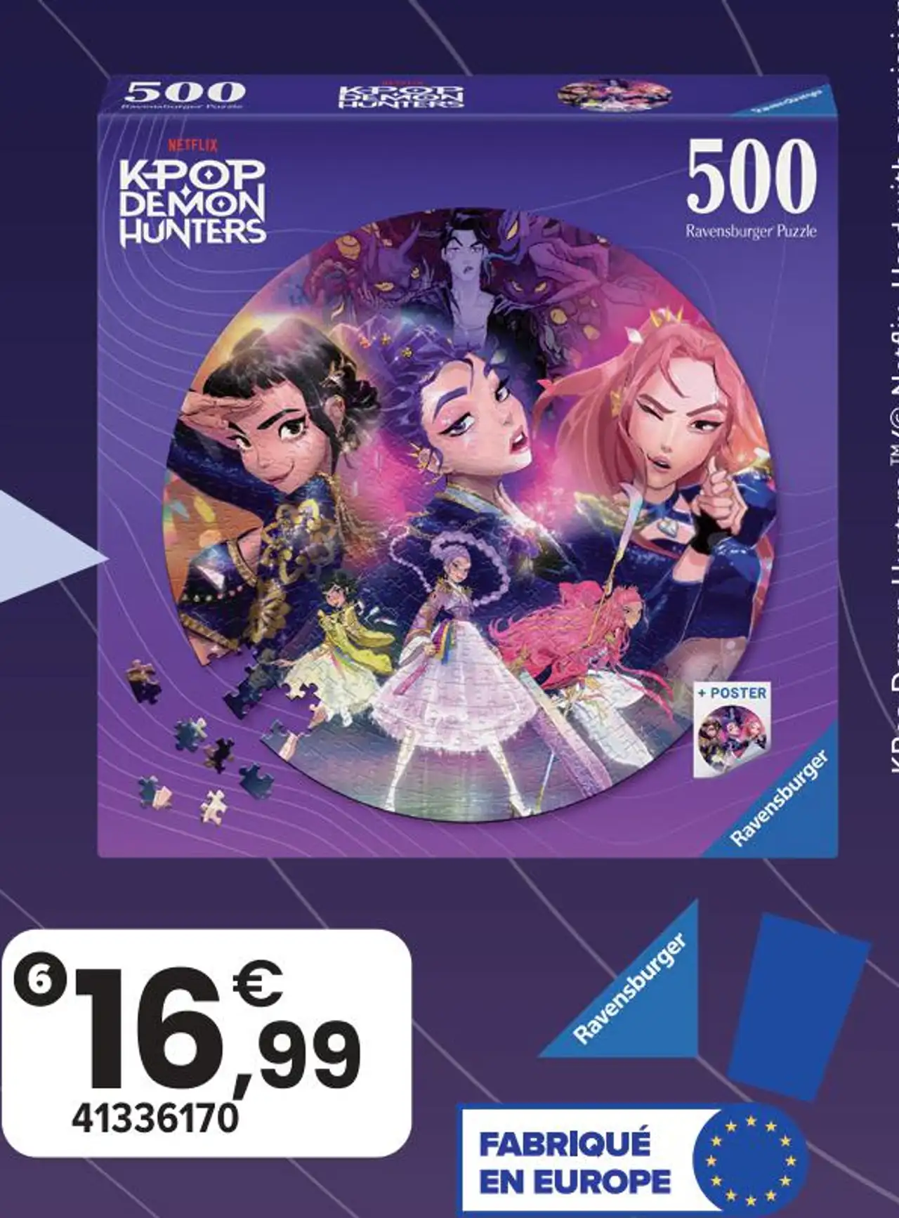 Puzzle rond 500 pièces Kpop Demon Hunters Ravensburger