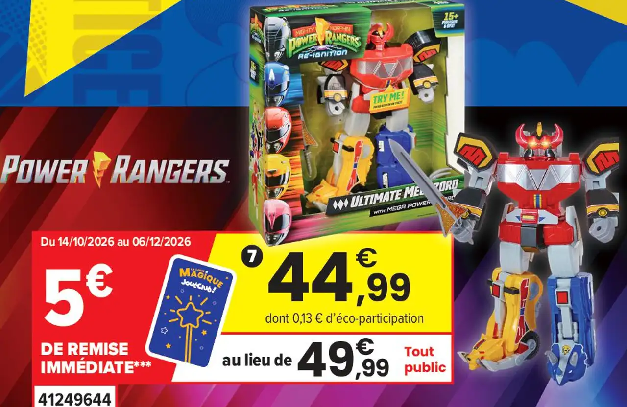 Figurine Power Rangers Mégazord 30 cm